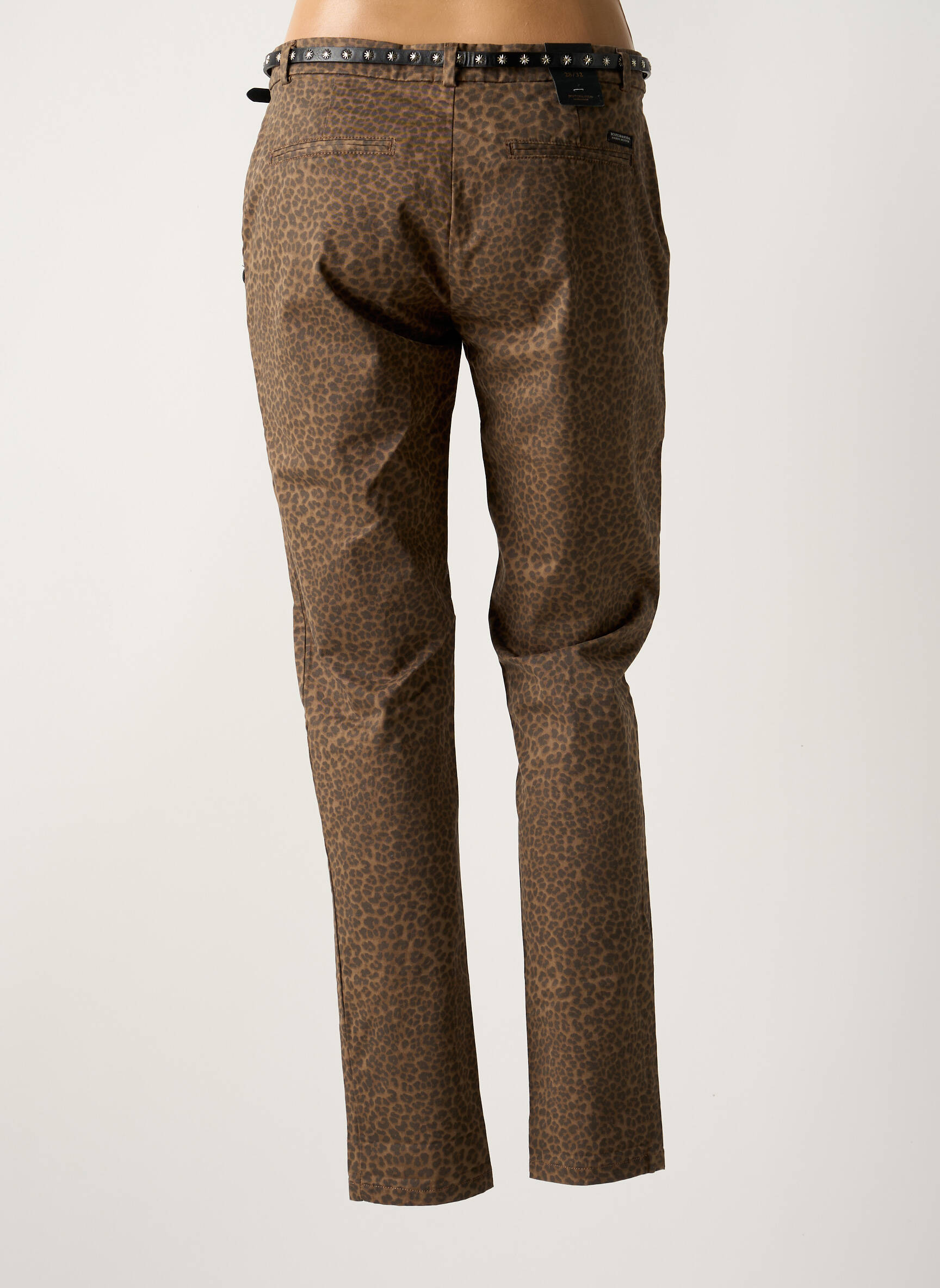 Chino kelnė uždarymas su užtrauktuku po mygtuku uždengimu normala dydis rudas MAISON SCOTCH moteris