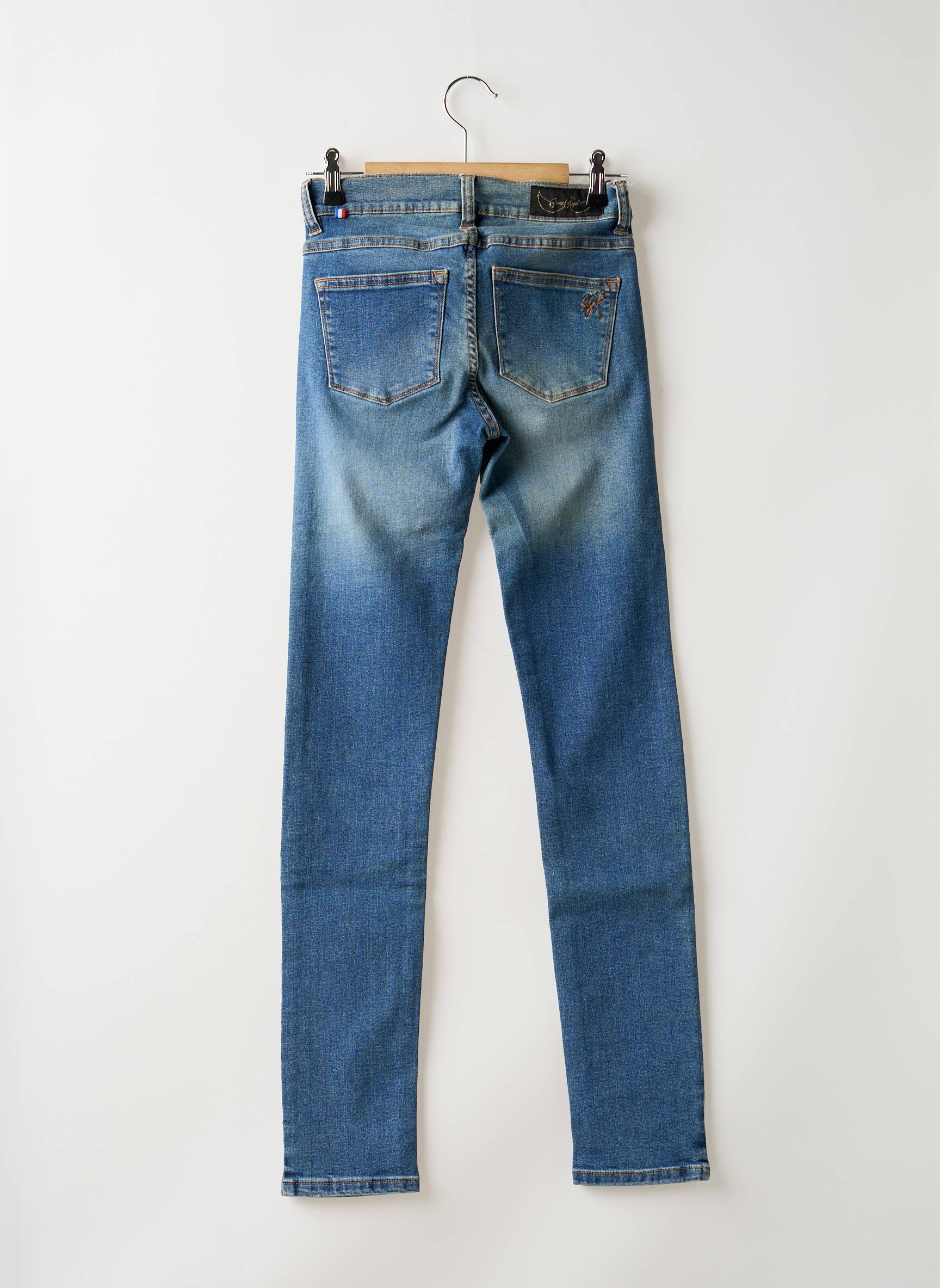 Lieknos džinsai aukšta talija aukšta talija mėlyna BREIZH ANGEL moteris