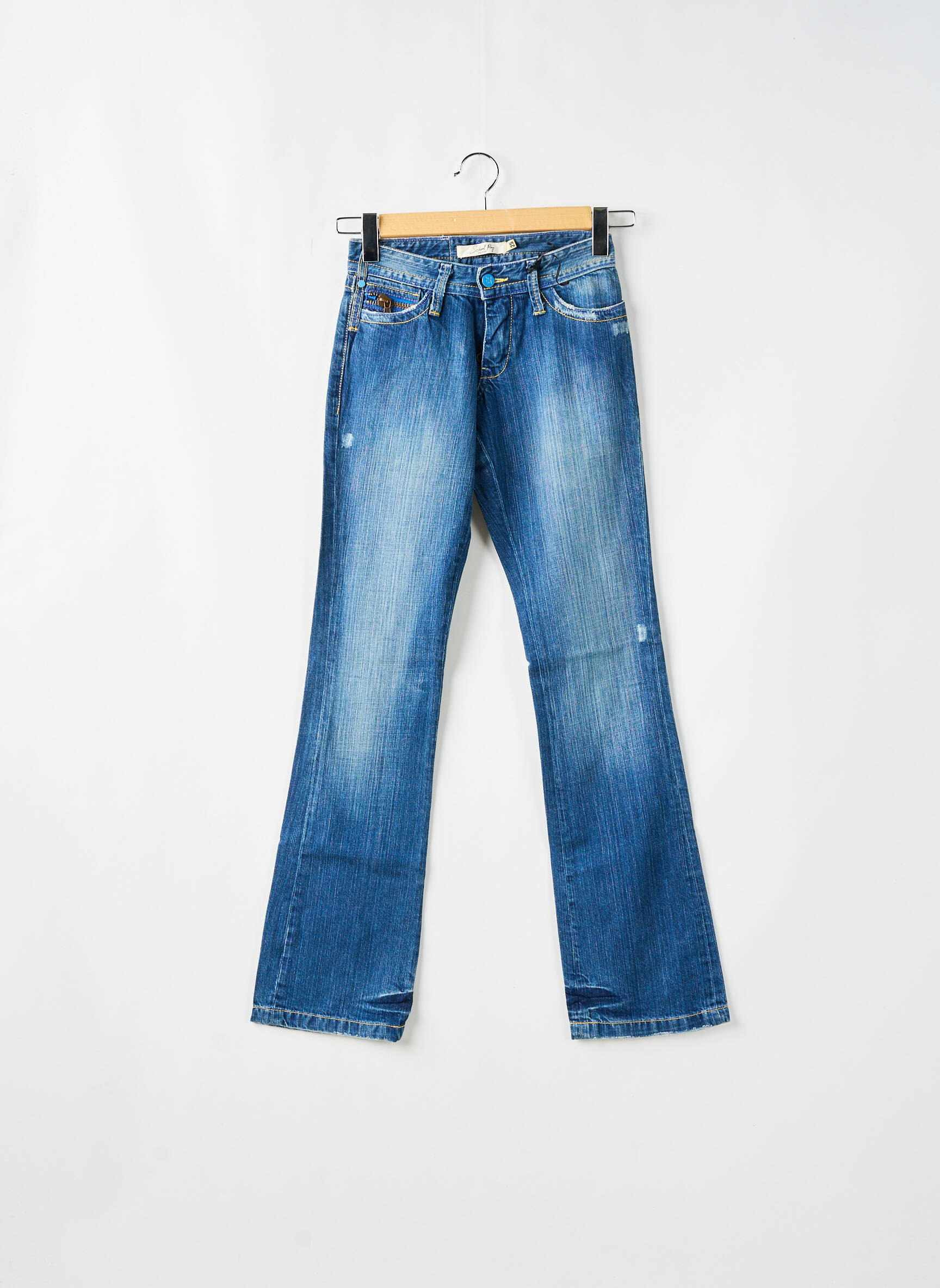 Bootcut džinsai tamprumas maža dydžio mėlyna SCHOOL RAG moteris