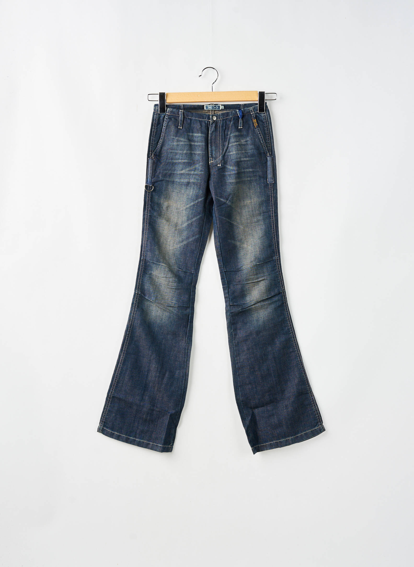 Bootcut džinsai aukšta talija aukšta talija mėlyna TEDDY SMITH moteris