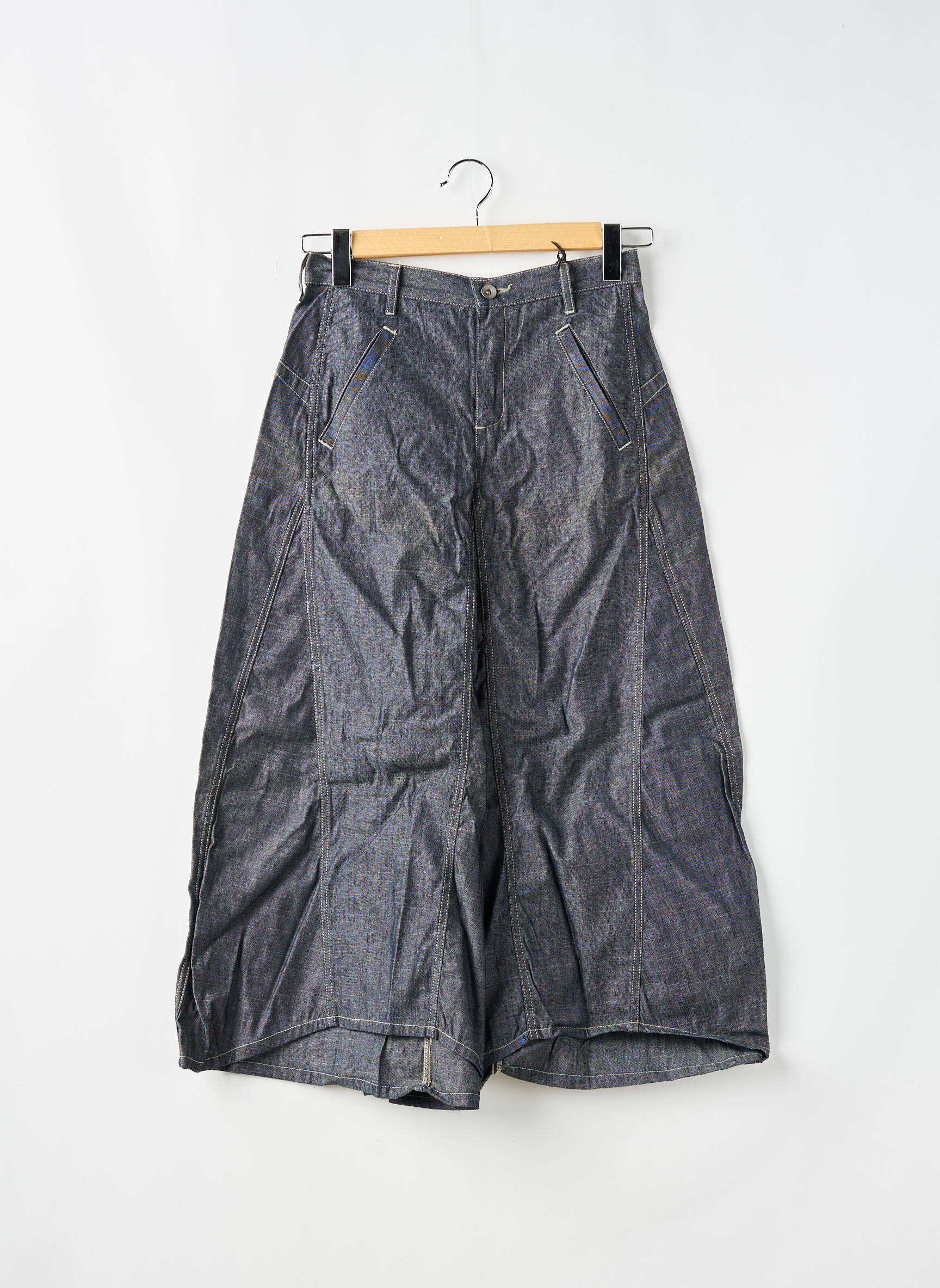Pusilgių kelnių aukšta talija aukšta talija mėlyna TEDDY SMITH moteris