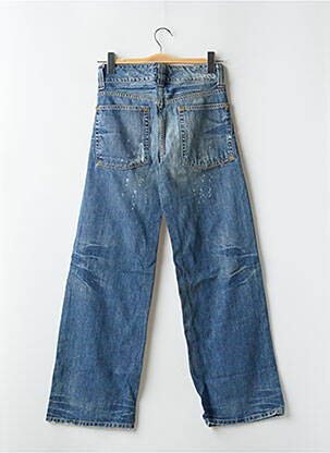 Tiesios kirpimo džinsai nusidėvėjęs ir išblukęs efektas normala dydis mėlyna RWD moteris