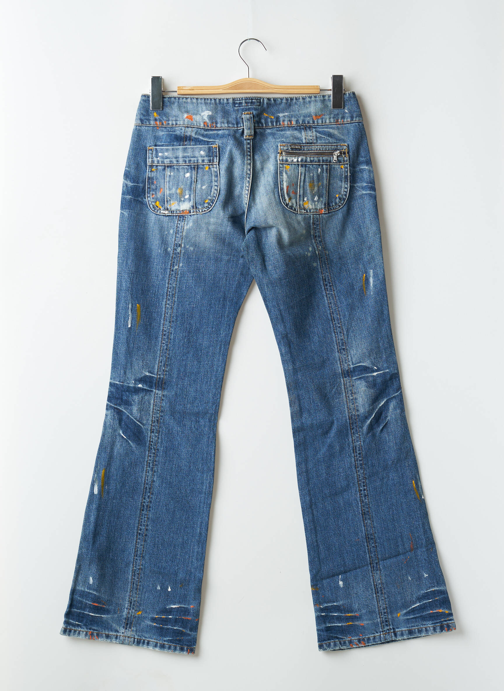 Bootcut džinsai tamprumas maža dydžio mėlyna RWD moteris