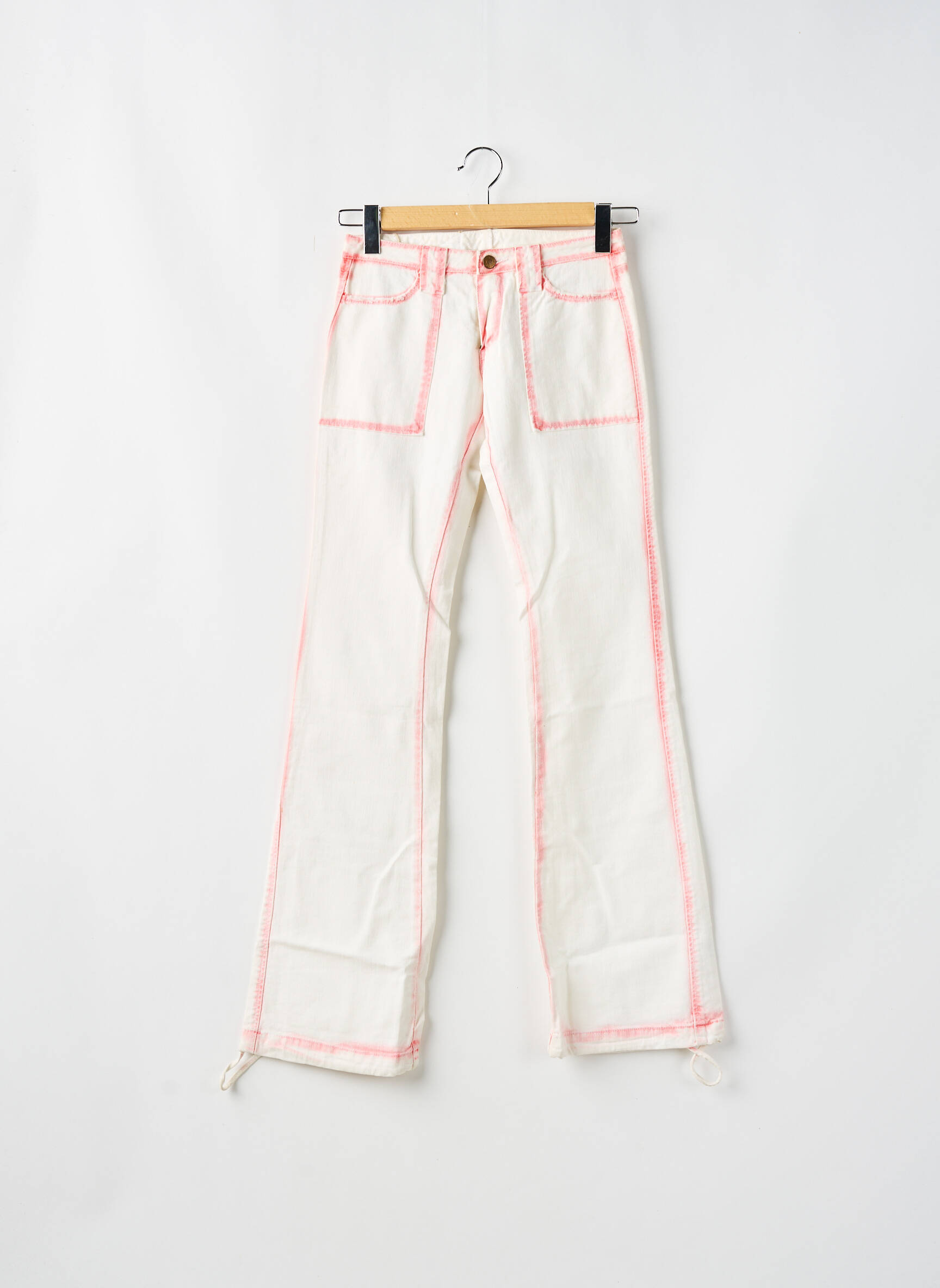 Bootcut džinsai uždarymas su užtrauktuku po mygtuku uždengimu bežinis LE TEMPS DES CERISES moteris
