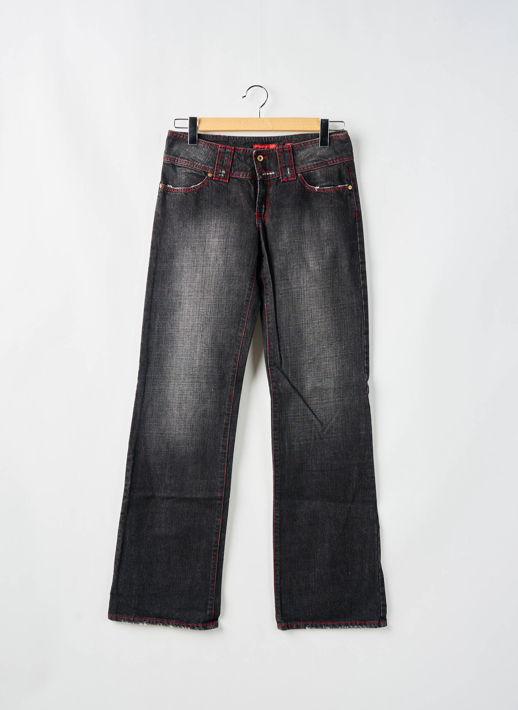 Bootcut džinsai tamprumas maža dydžio juodas MAGGIE moteris