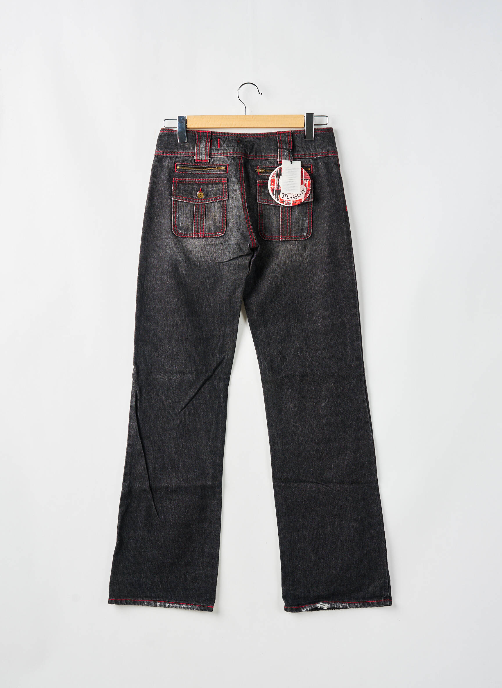 Bootcut džinsai tamprumas maža dydžio juodas MAGGIE moteris
