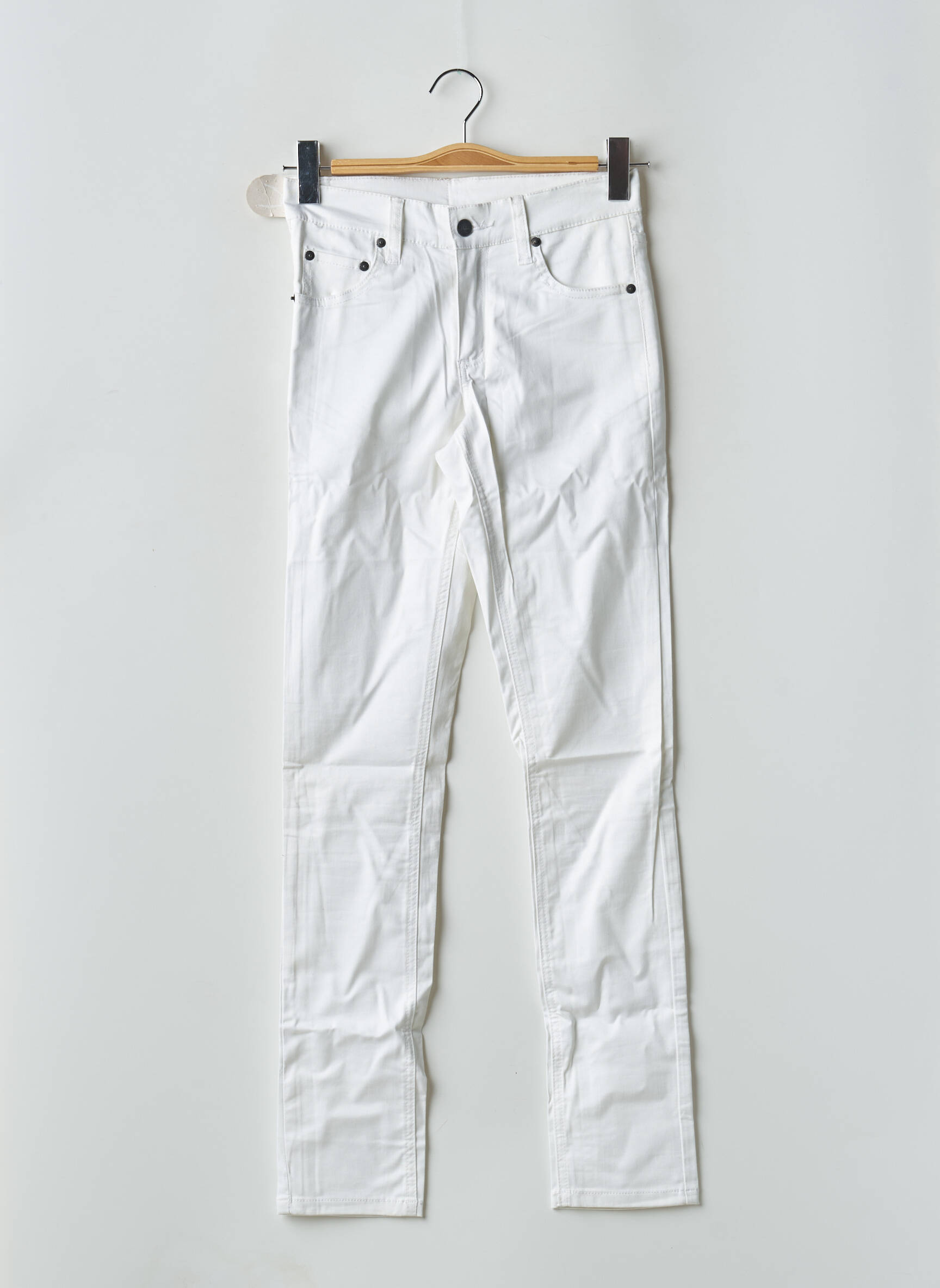 Lieknos kelnės aukšta talija aukšta talija baltas CHEAP MONDAY moteris