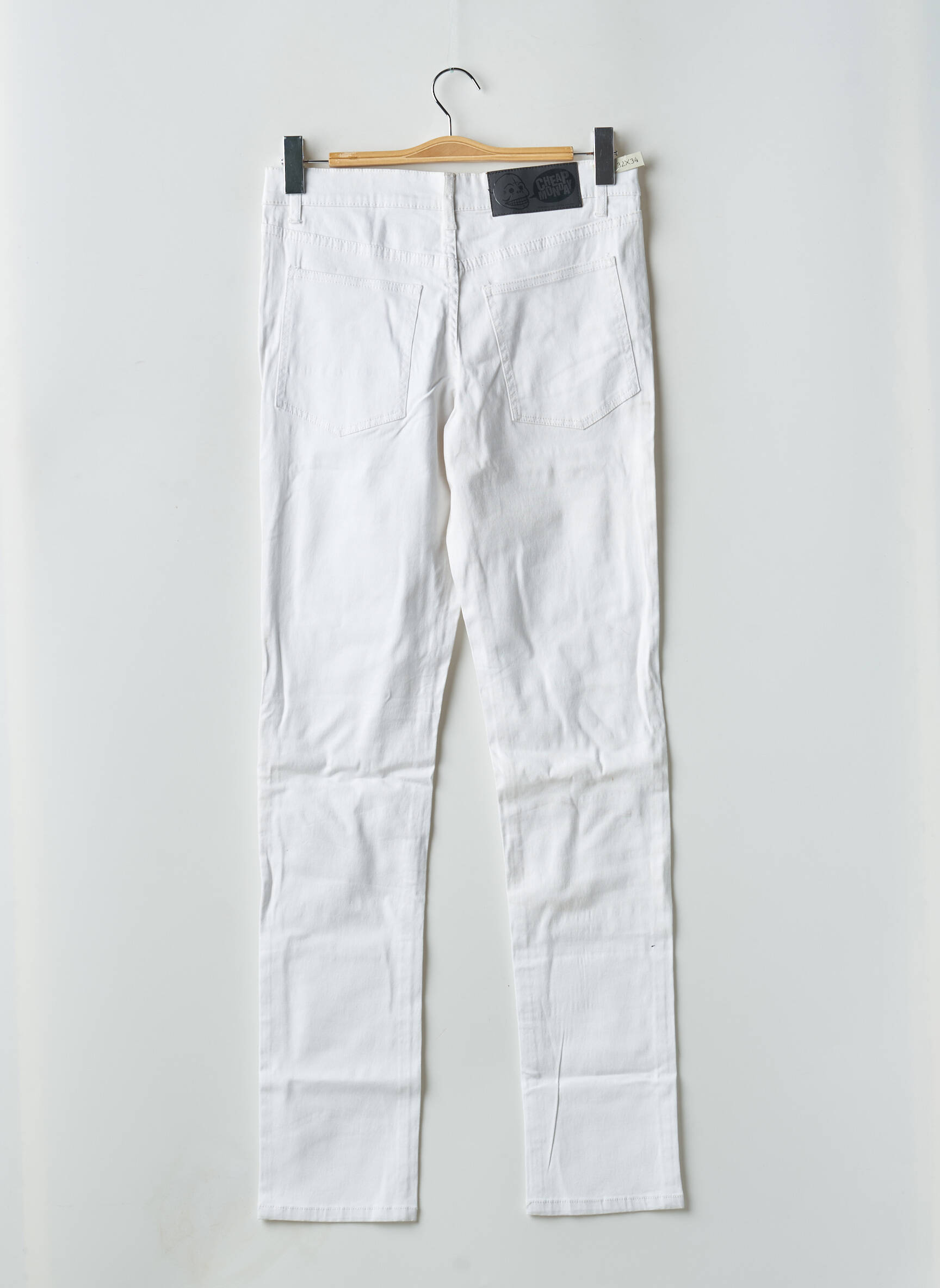 Lieknos kelnės aukšta talija aukšta talija baltas CHEAP MONDAY moteris
