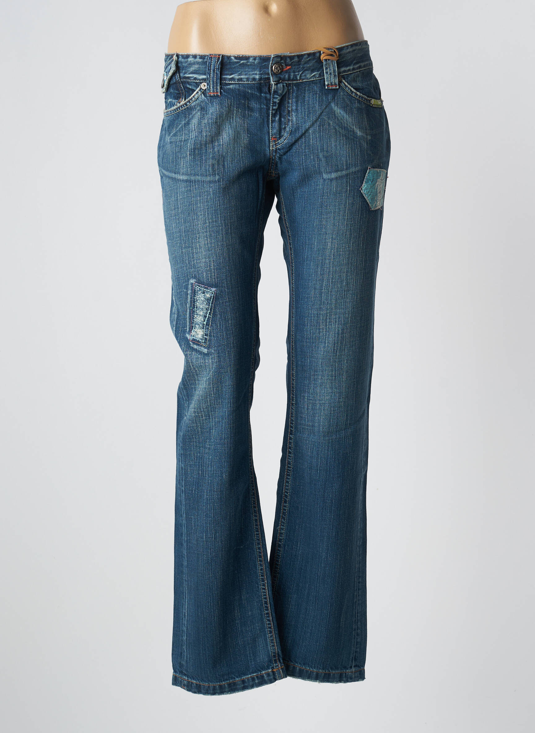 Bootcut džinsai tamprumas maža dydžio mėlyna TEDDY SMITH moteris