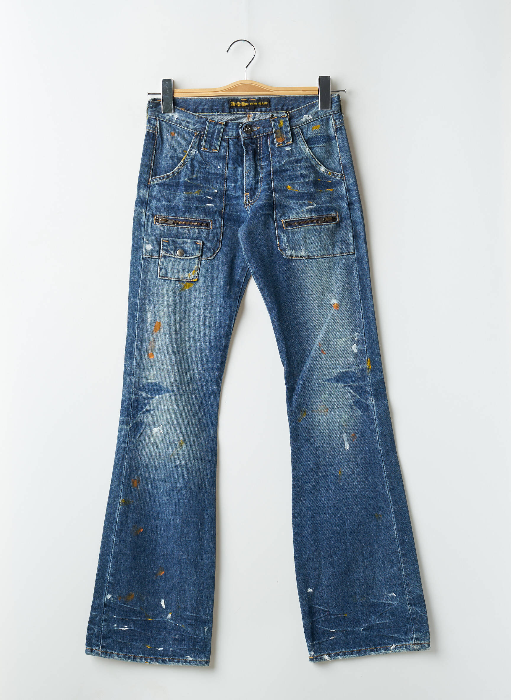 Bootcut džinsai brutinis audimas maža dydžio mėlyna REDWOOD moteris