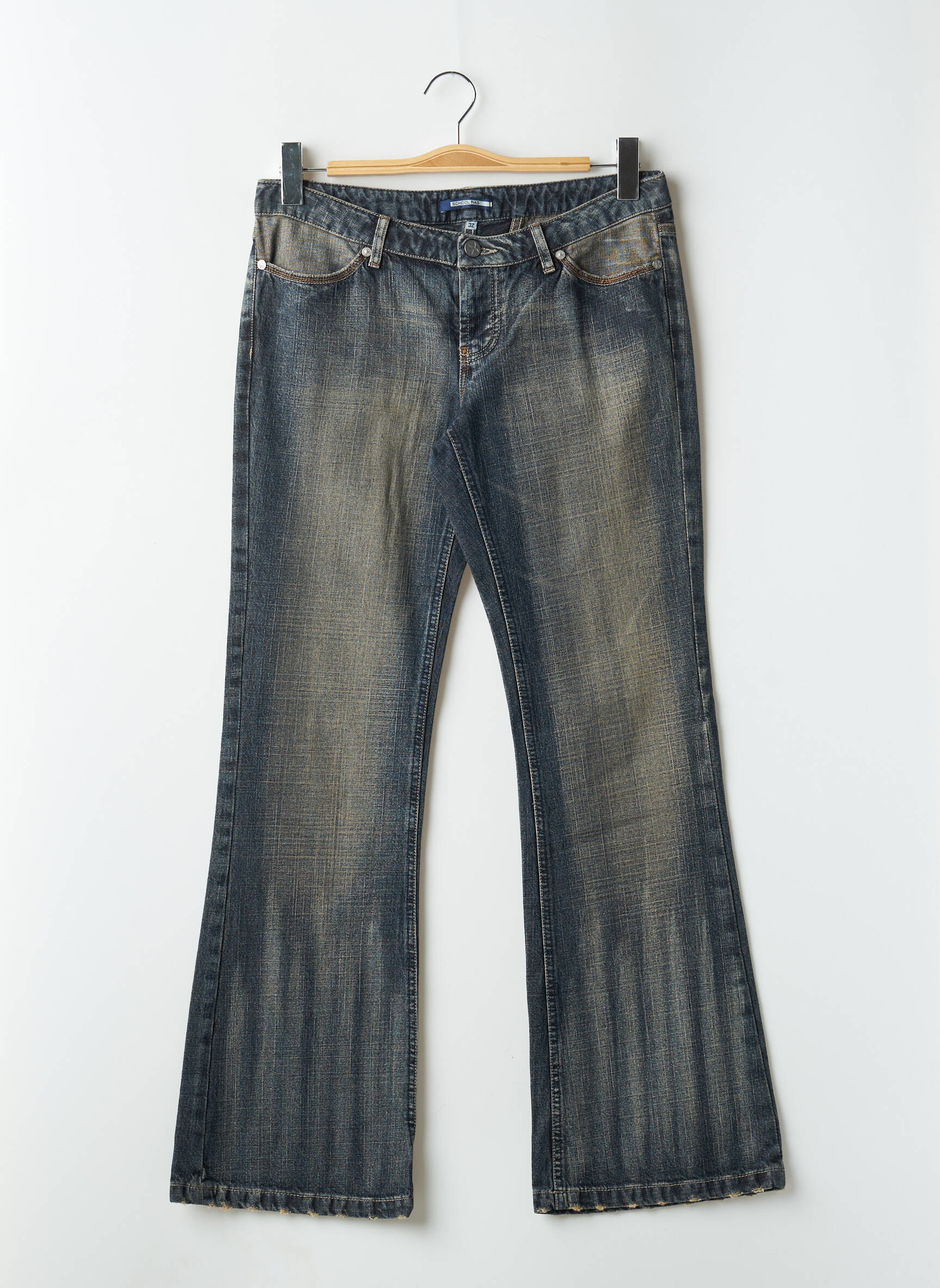 Bootcut džinsai brutinis audimas maža dydžio mėlyna SCHOOL RAG moteris