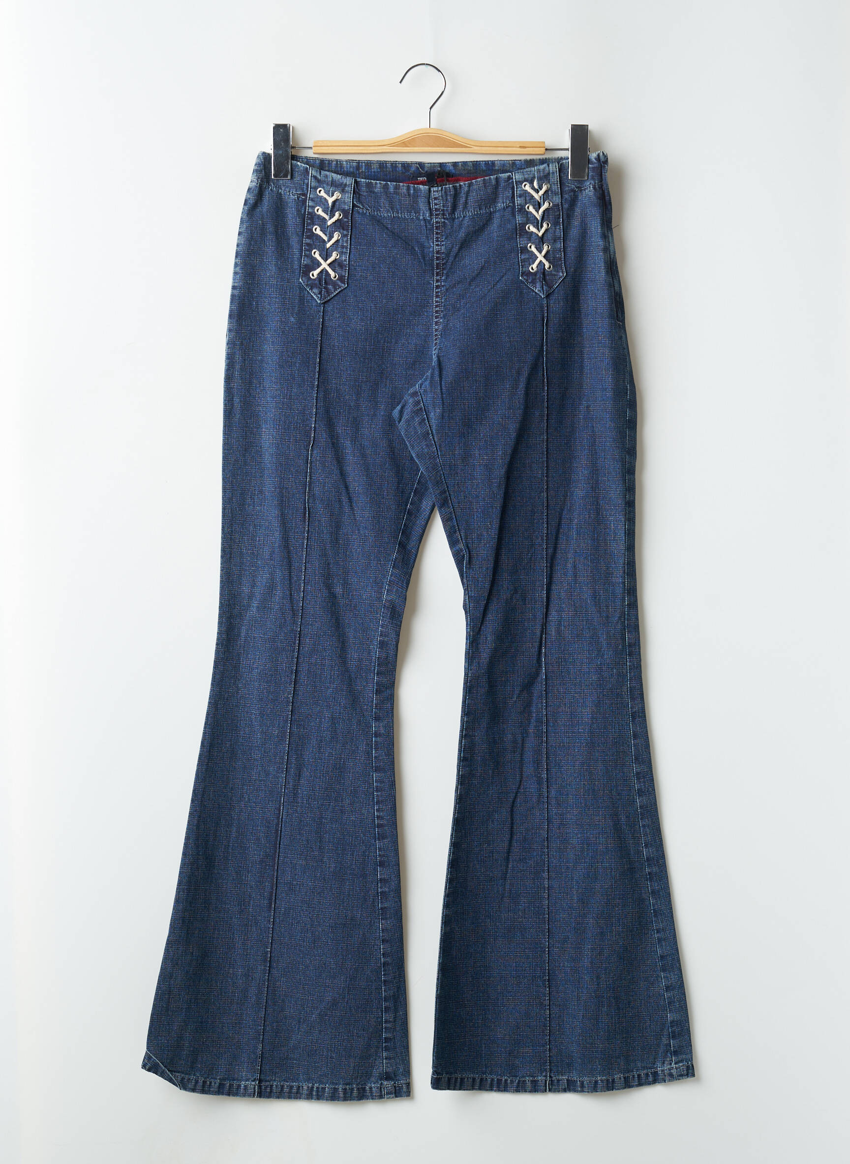 Bootcut džinsai brutinis audimas maža dydžio mėlyna TEDDY SMITH moteris