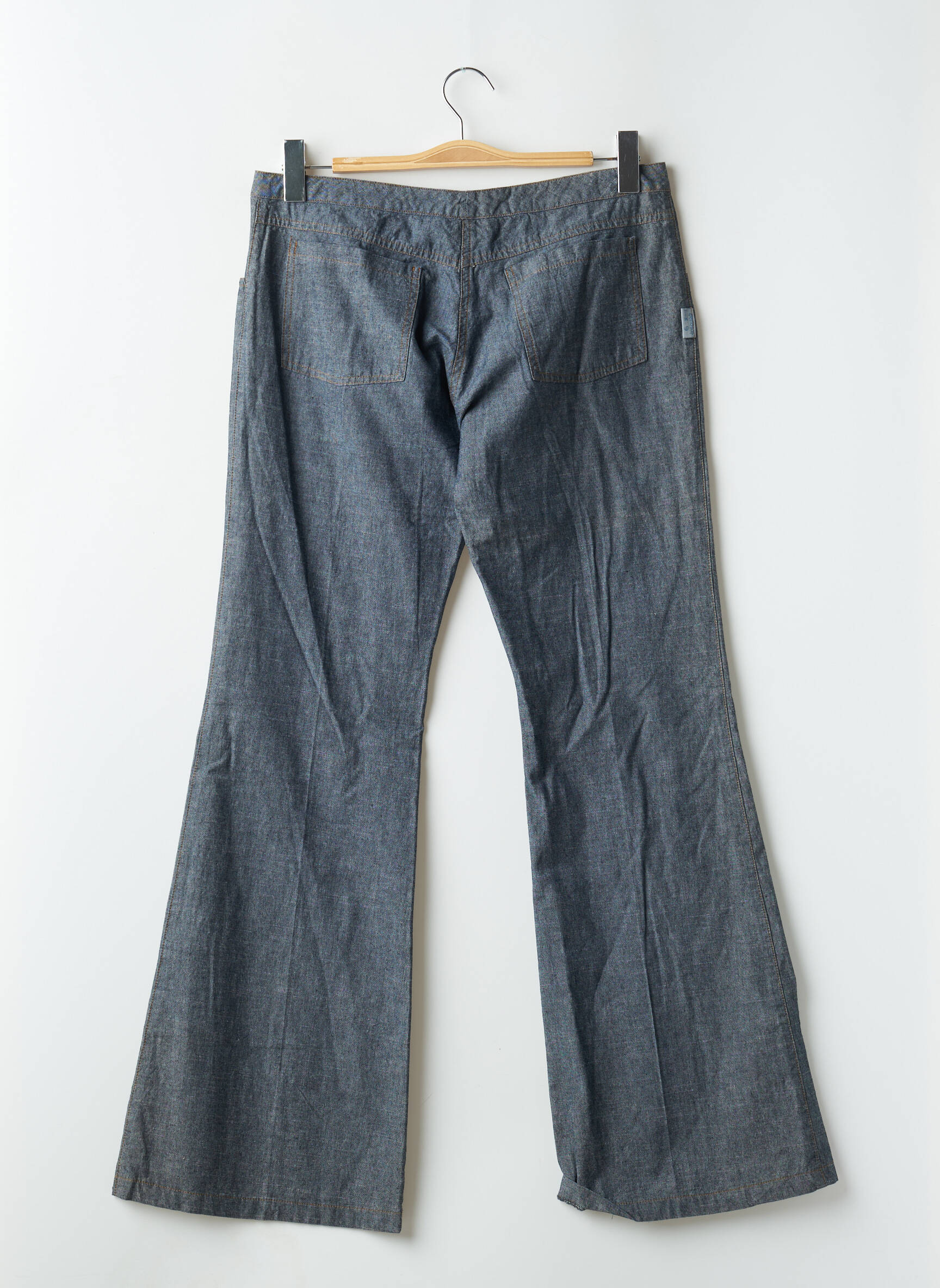 Bootcut džinsai brutinis audimas maža dydžio mėlyna TIM BARGEOT moteris