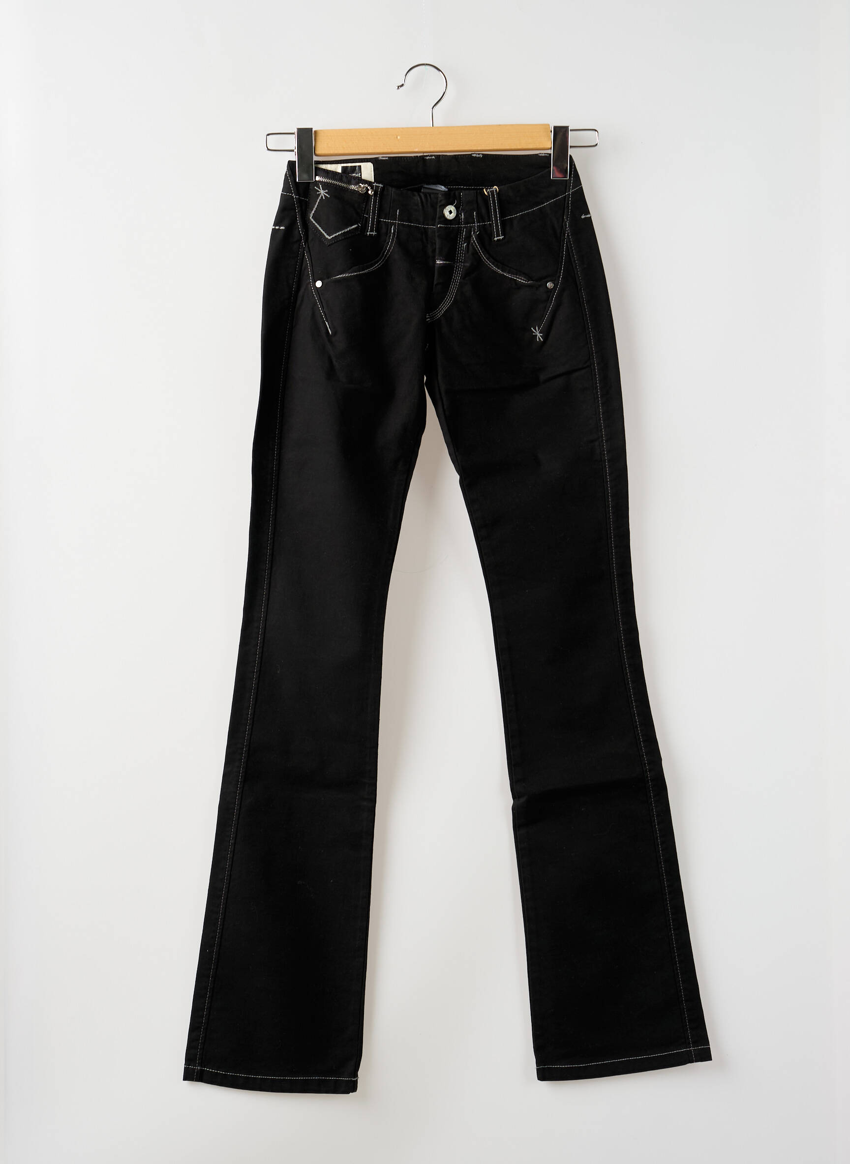 Bootcut džinsai kišenės maža dydžio juodas MARITHE & FRANCOIS GIRBAUD moteris