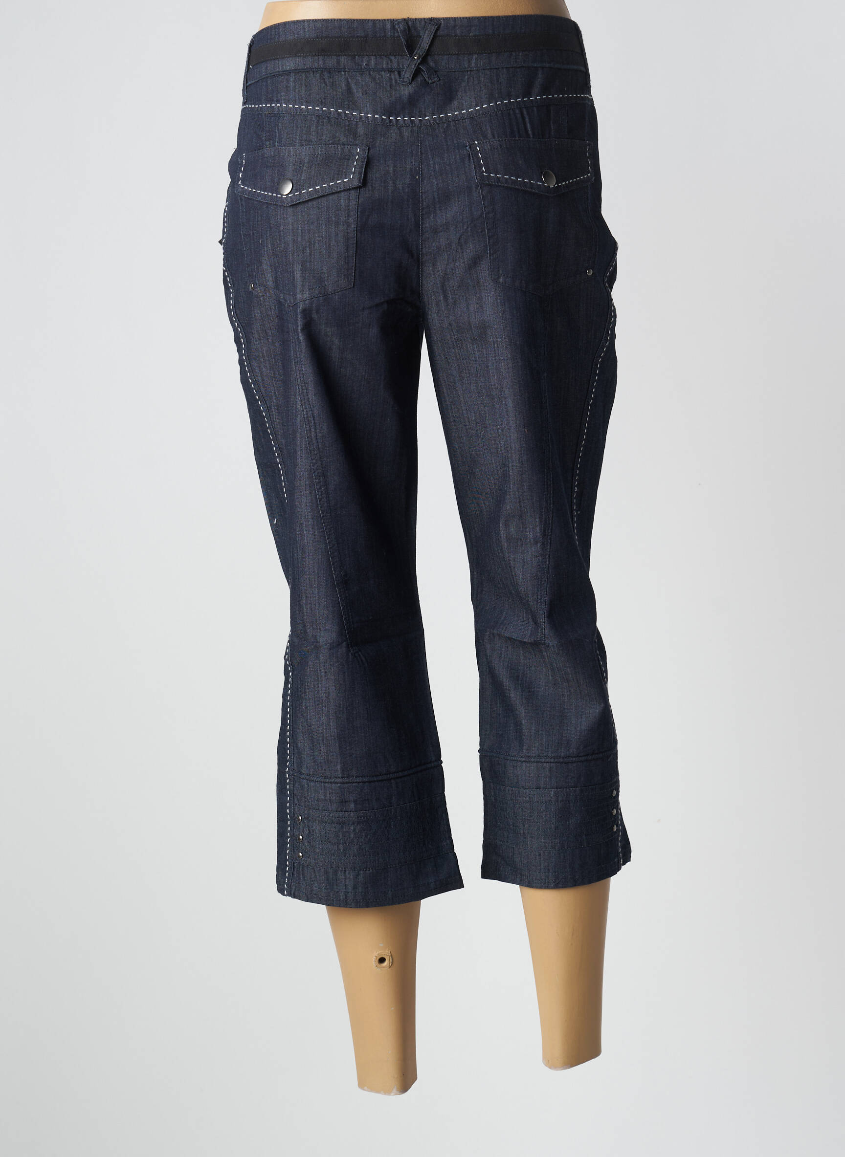 Pusilgių kelnių tiesi kirpimas normala dydis mėlyna SALT & PEPPER moteris