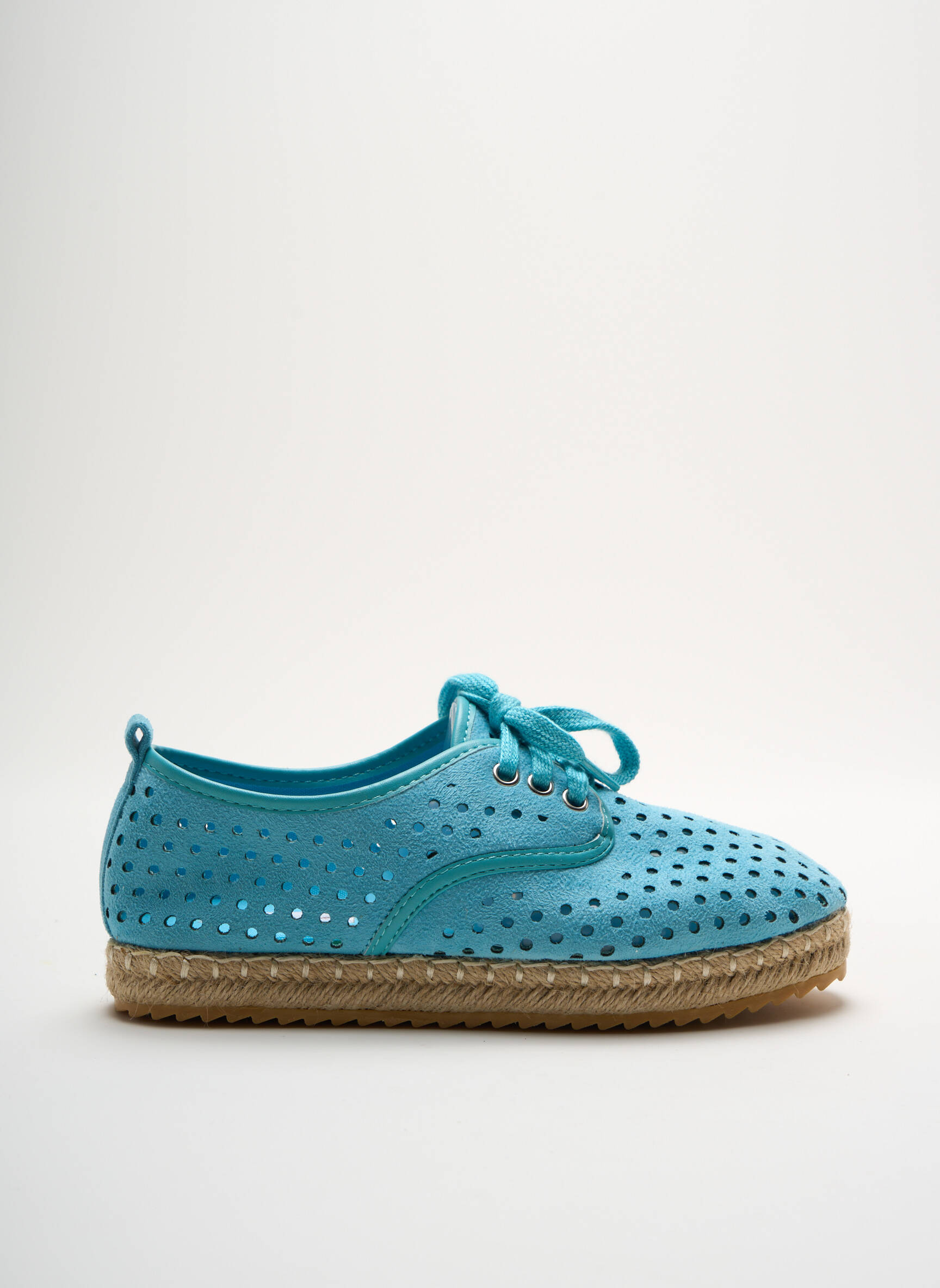 Espadrilės šnervių uždarymas plokščias kulnas iki 3 cm mėlyna KINOA moteris