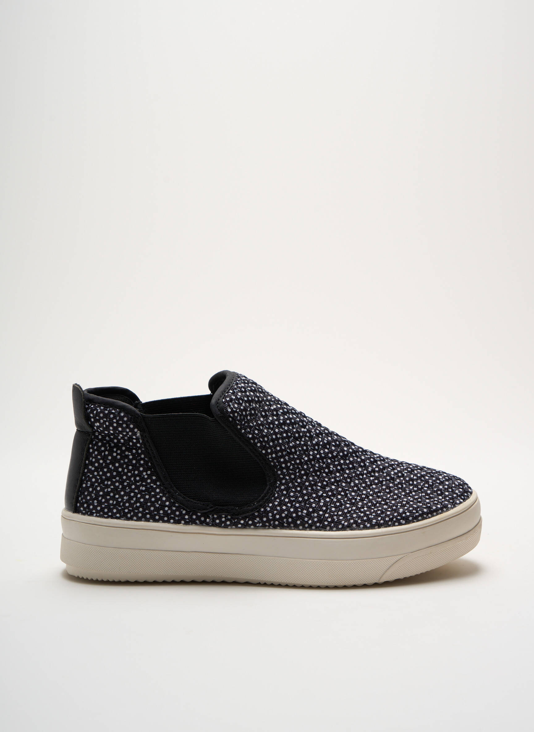Slip-on batai kompensuotas kulnas plokščias kulnas iki 3 cm juodas BERNIE MEV moteris