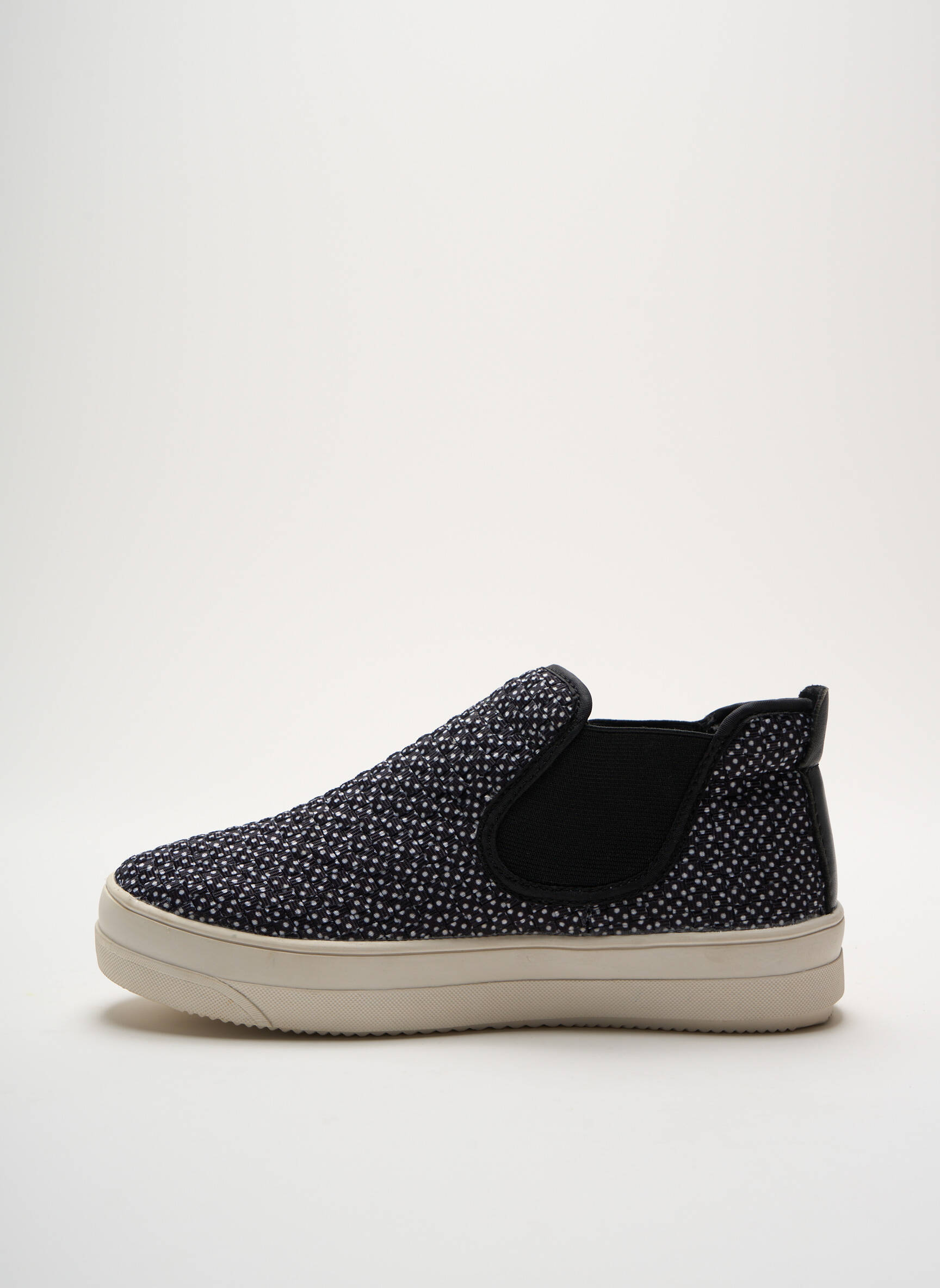 Slip-on batai kompensuotas kulnas plokščias kulnas iki 3 cm juodas BERNIE MEV moteris