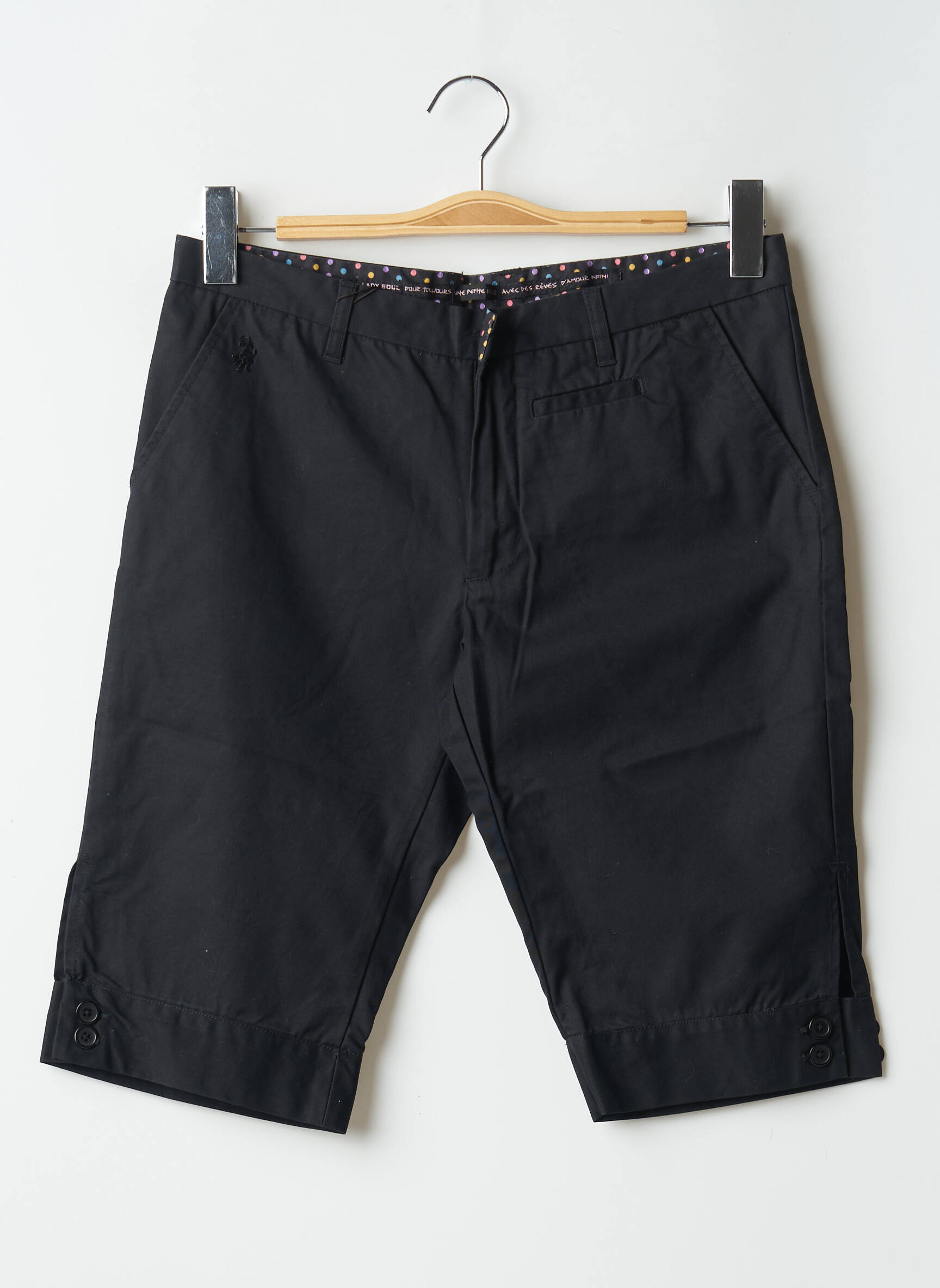 Bermudas chino kirpimas normala dydis juodas LADY SOUL moteris