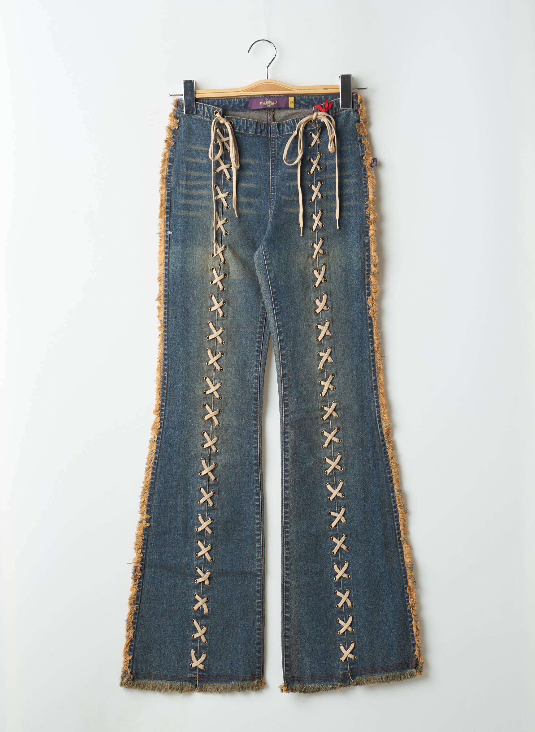 Bootcut džinsai aukšta talija aukšta talija mėlyna NEW LONDON moteris
