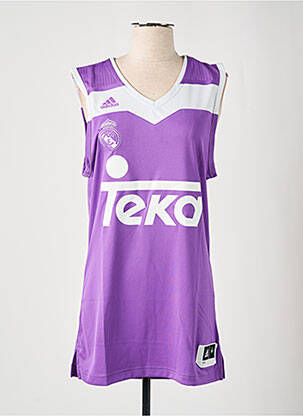 Marškiniai be rankovių tiesi kirpimas be rankų violetinis ADIDAS vyras