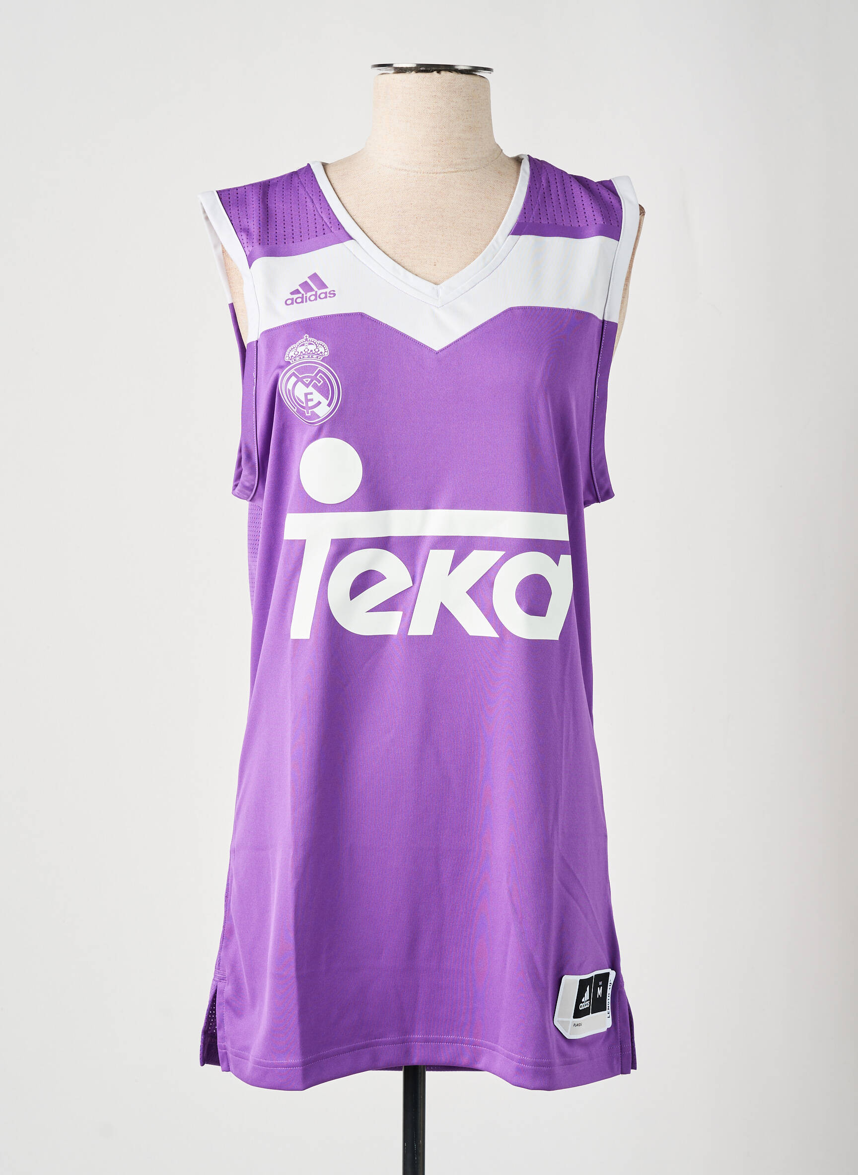Marškiniai be rankovių tiesi kirpimas be rankų violetinis ADIDAS vyras