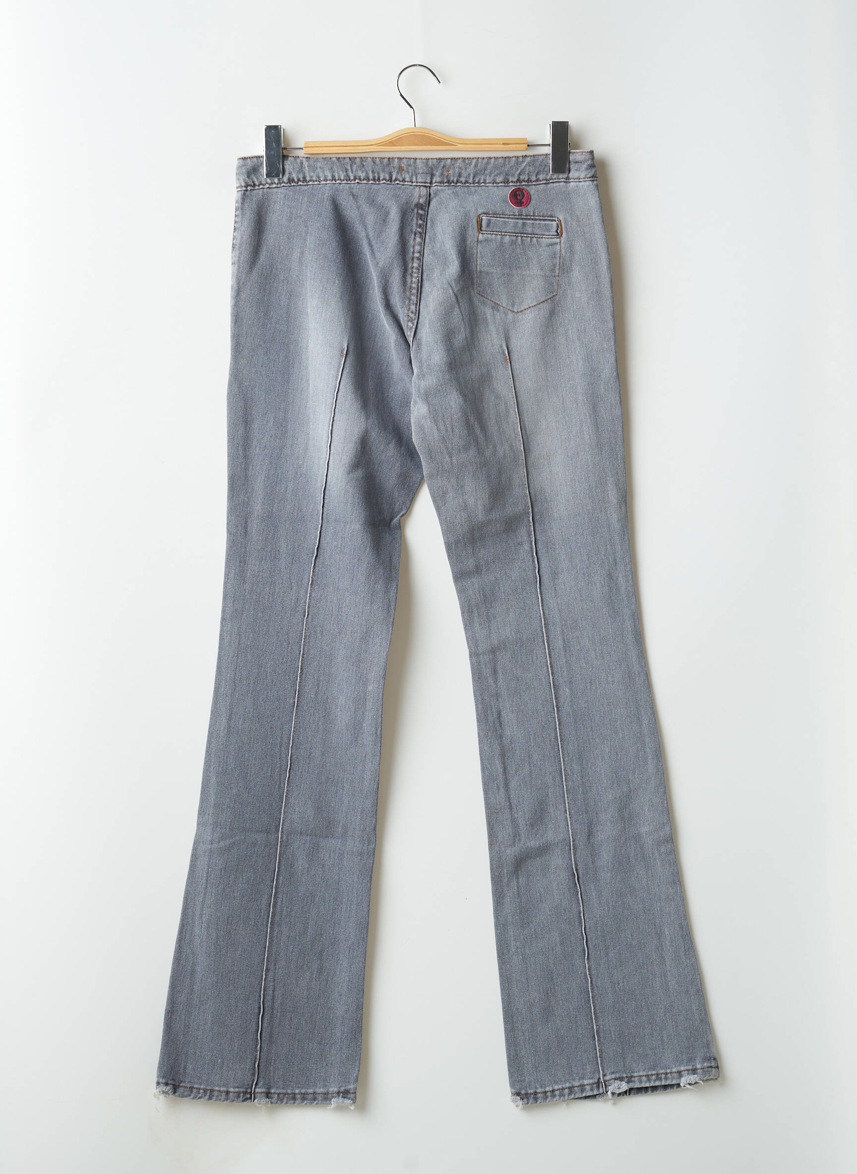 Bootcut džinsai brutinis audimas maža dydžio pilka CIMARRON moteris
