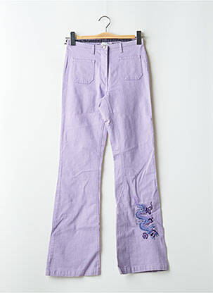 Bootcut džinsai aukšta talija aukšta talija violetinis SCHOOL RAG moteris