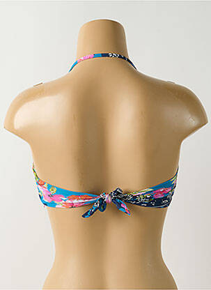 Maudymosi viršūnė tamprumas formuojantis liemenėlė su aukštu palaikymu mėlyna SALINAS moteris