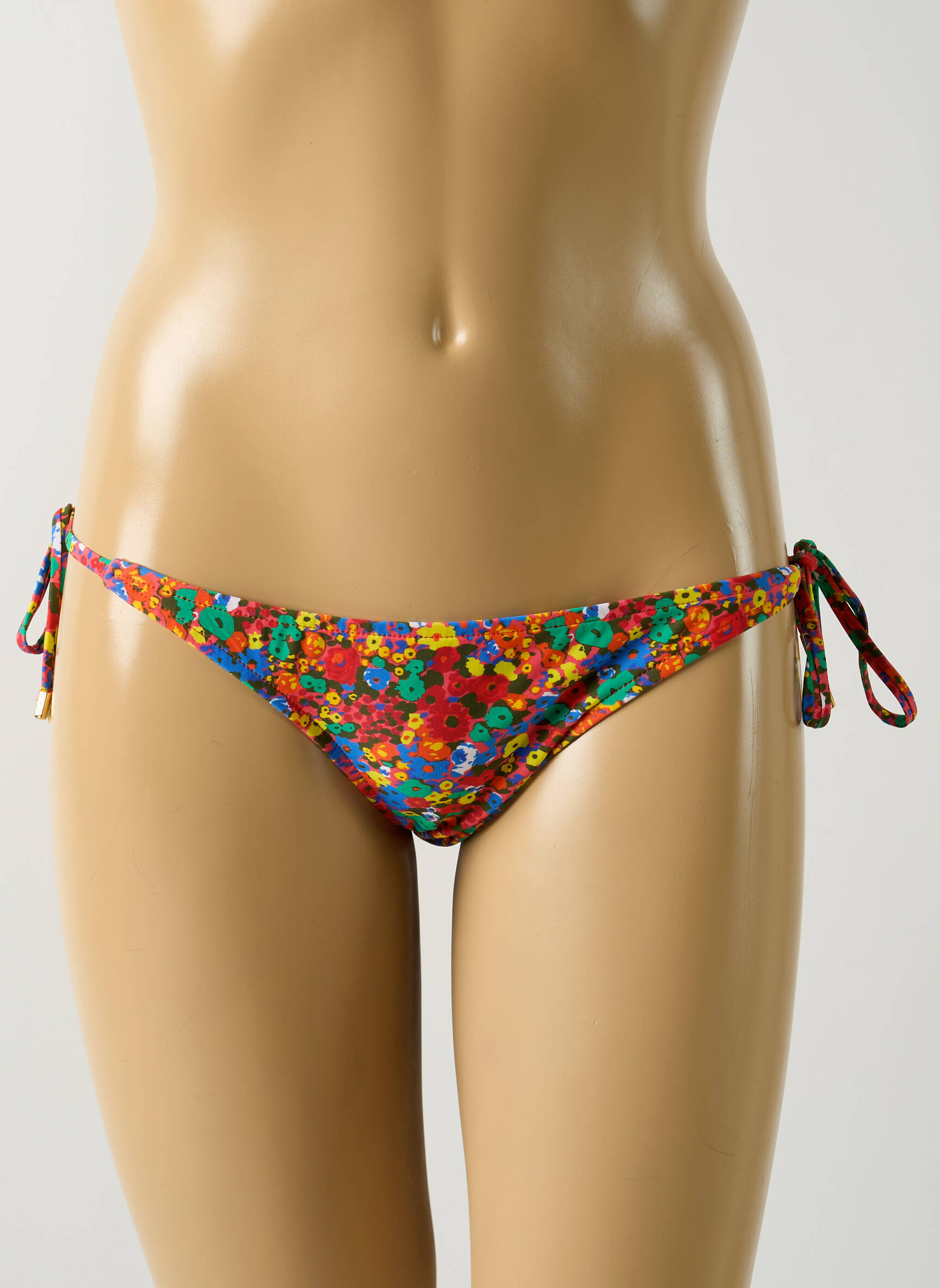 Maudymosi kelnaitės gėlių raštas bikini geltona SALINAS moteris
