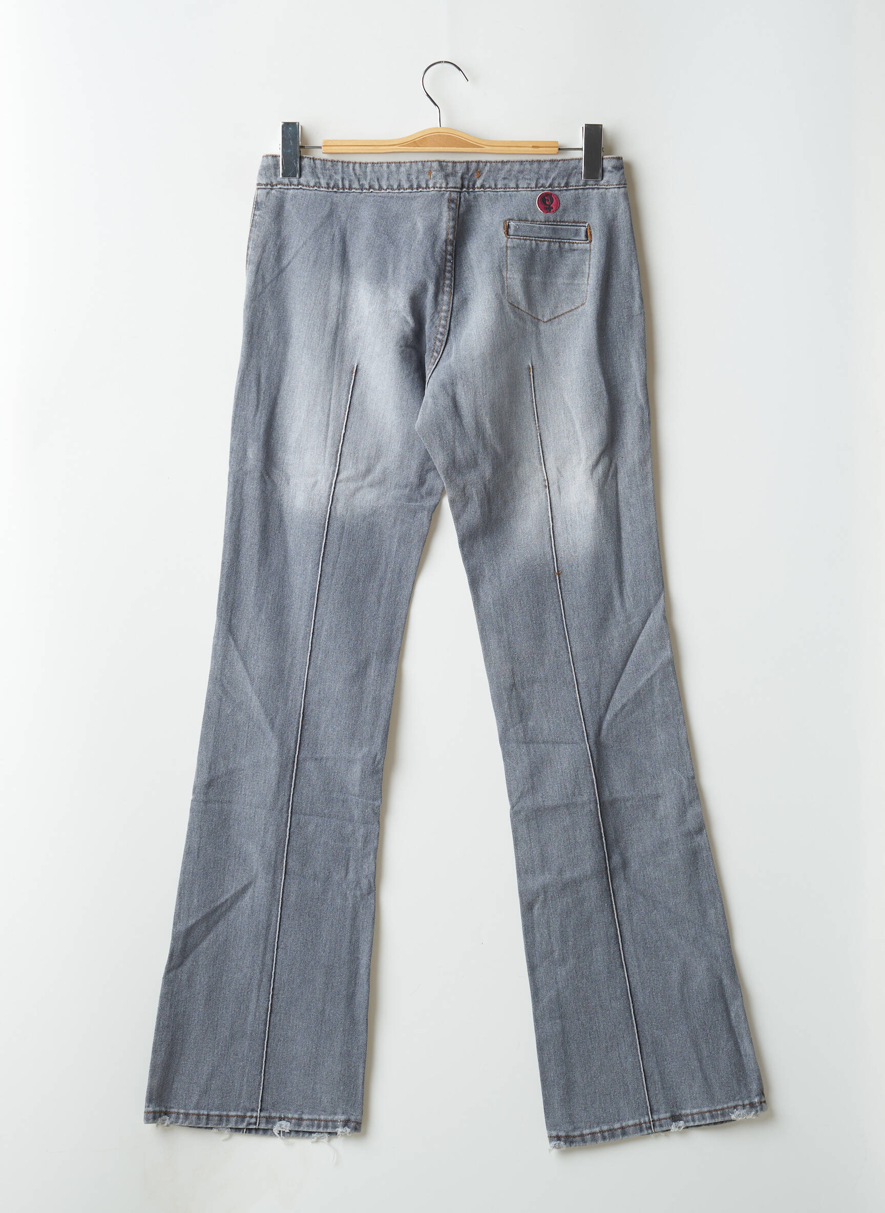 Bootcut džinsai užtrauktukas po lipduku uždarymas maža dydžio pilka CIMARRON moteris
