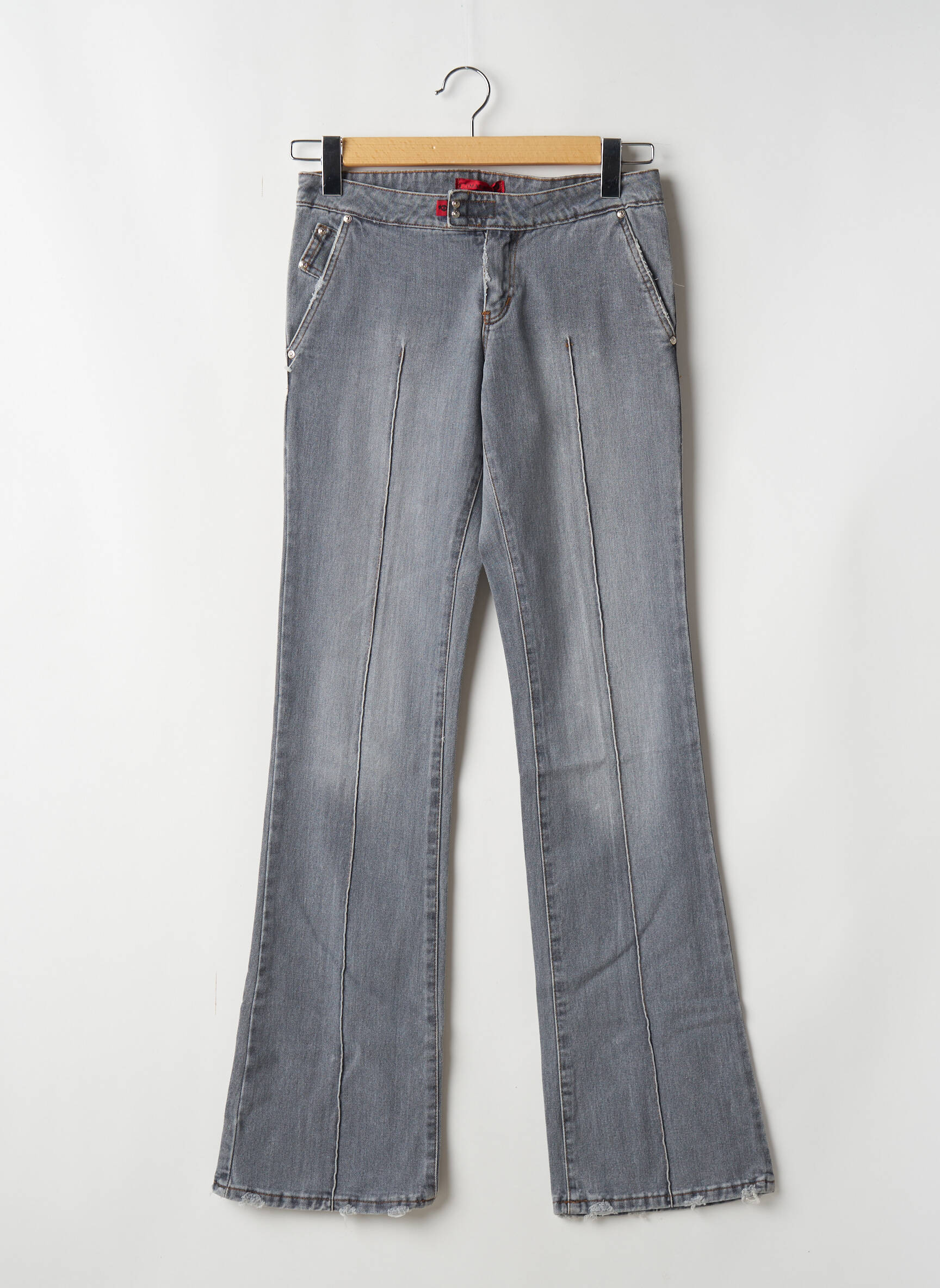 Bootcut džinsai užtrauktukas po lipduku uždarymas maža dydžio pilka CIMARRON moteris