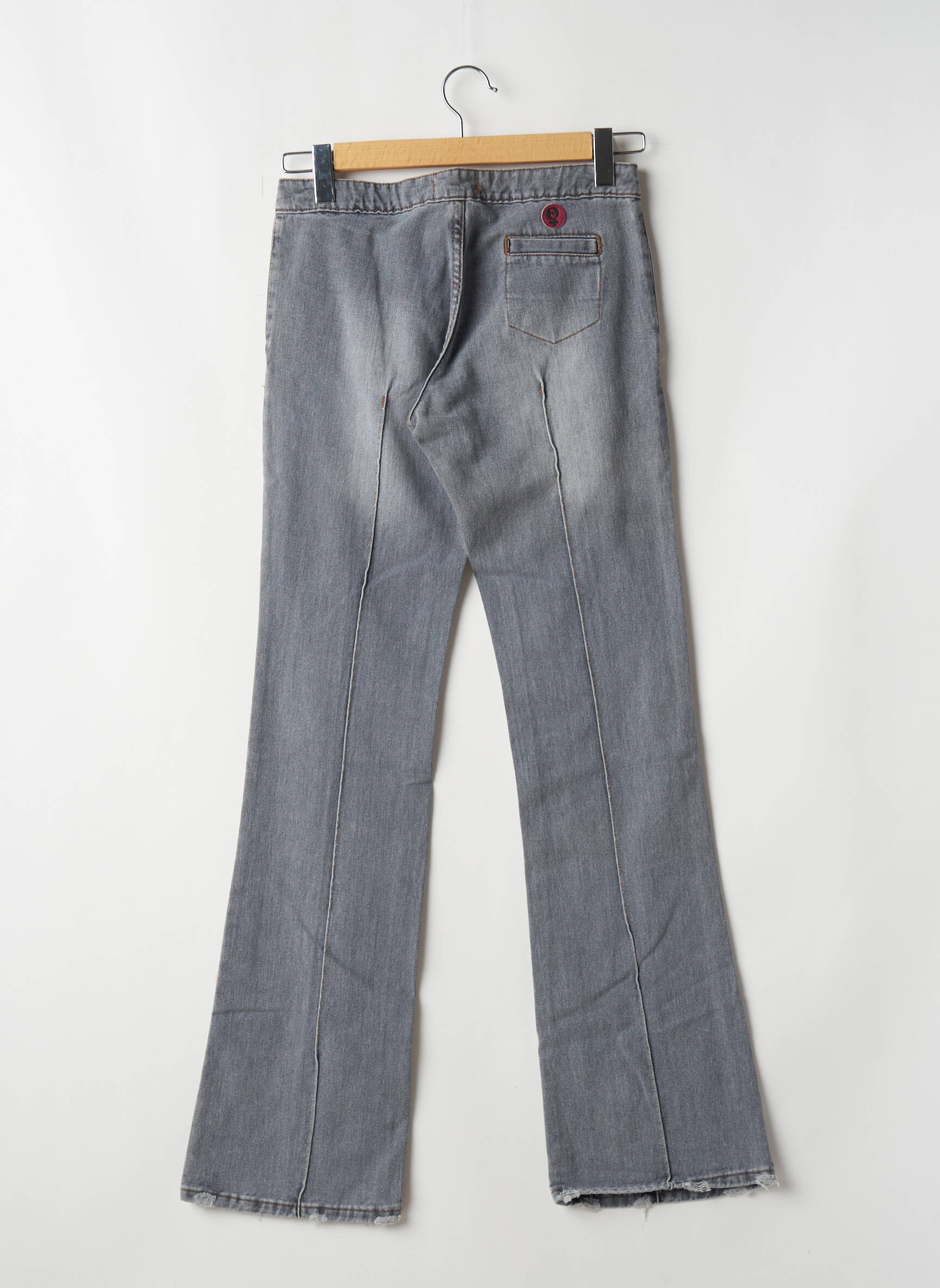 Bootcut džinsai užtrauktukas po lipduku uždarymas maža dydžio pilka CIMARRON moteris