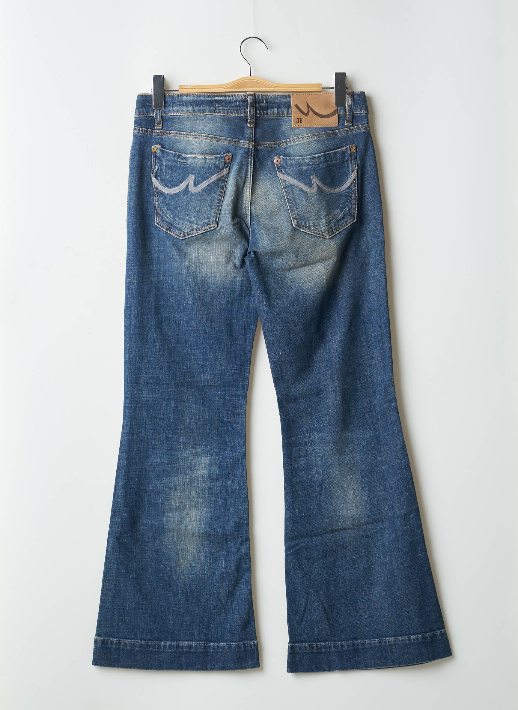 Bootcut džinsai kišenės mėlyna LTB moteris