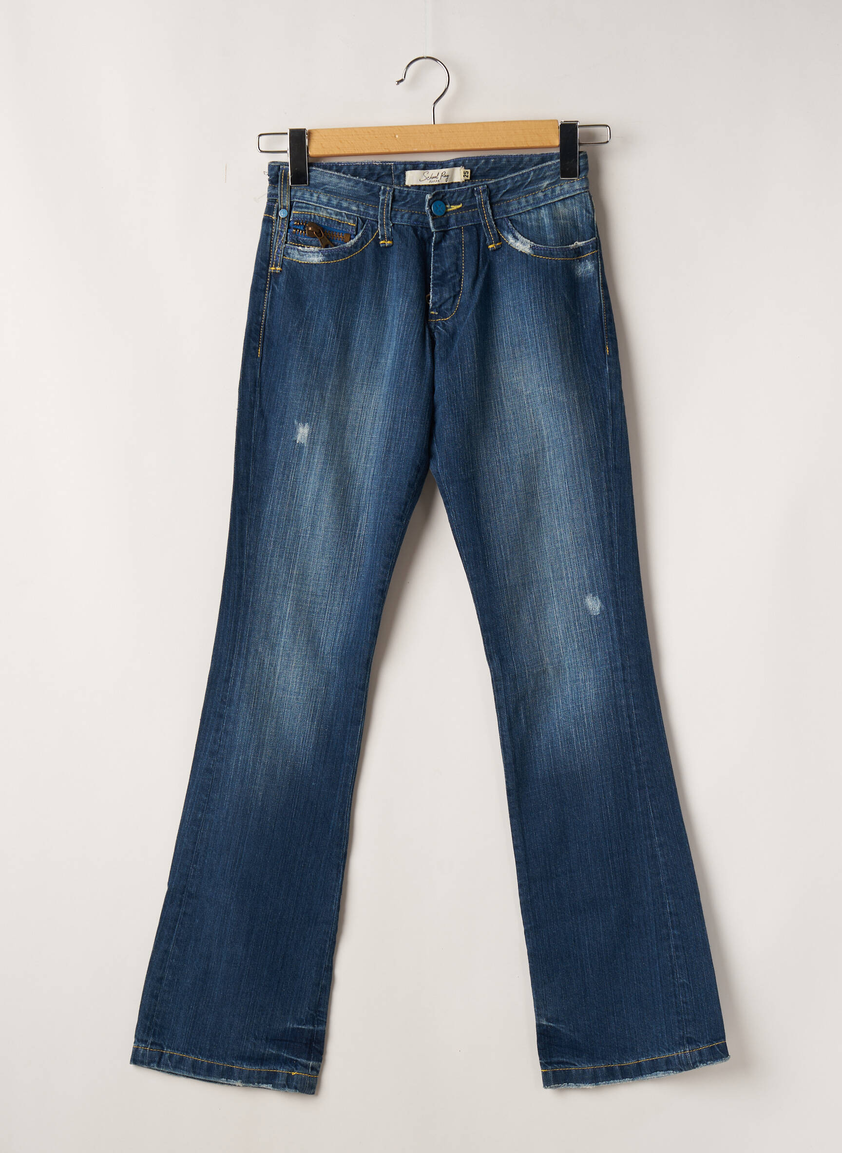 Bootcut džinsai tamprumas maža dydžio mėlyna SCHOOL RAG moteris
