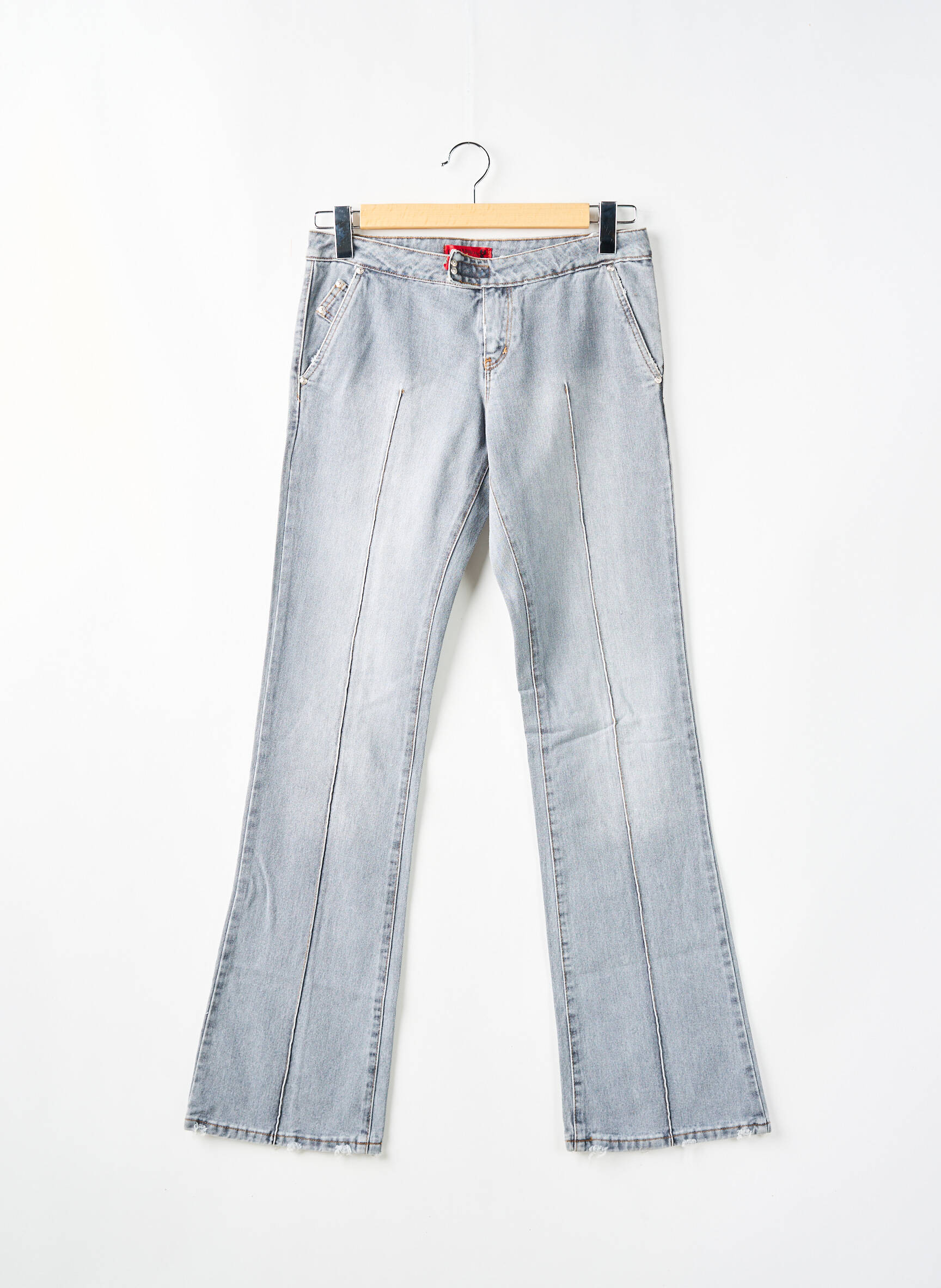 Bootcut džinsai užtrauktukas po lipduku uždarymas maža dydžio pilka CIMARRON moteris