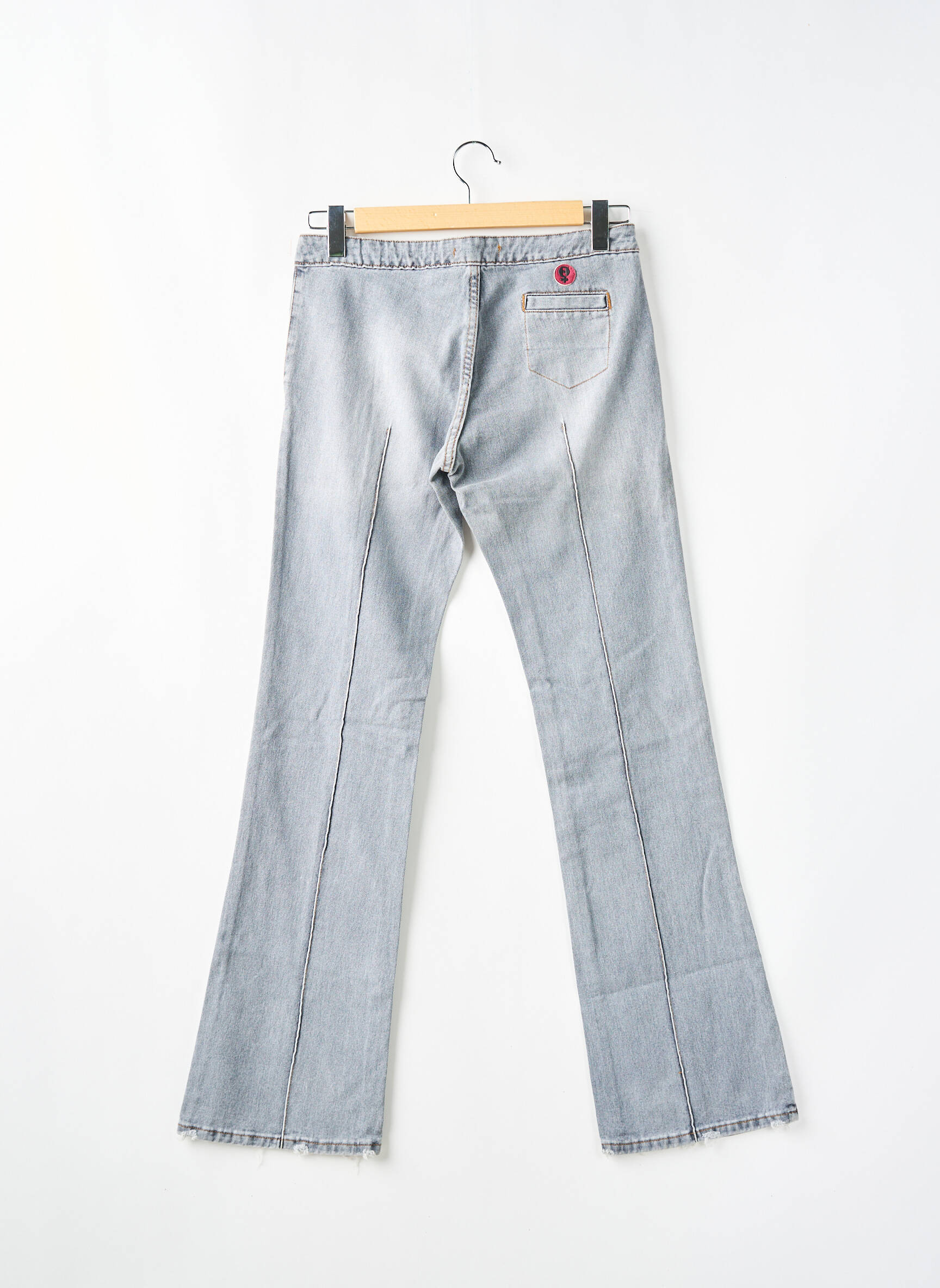 Bootcut džinsai užtrauktukas po lipduku uždarymas maža dydžio pilka CIMARRON moteris