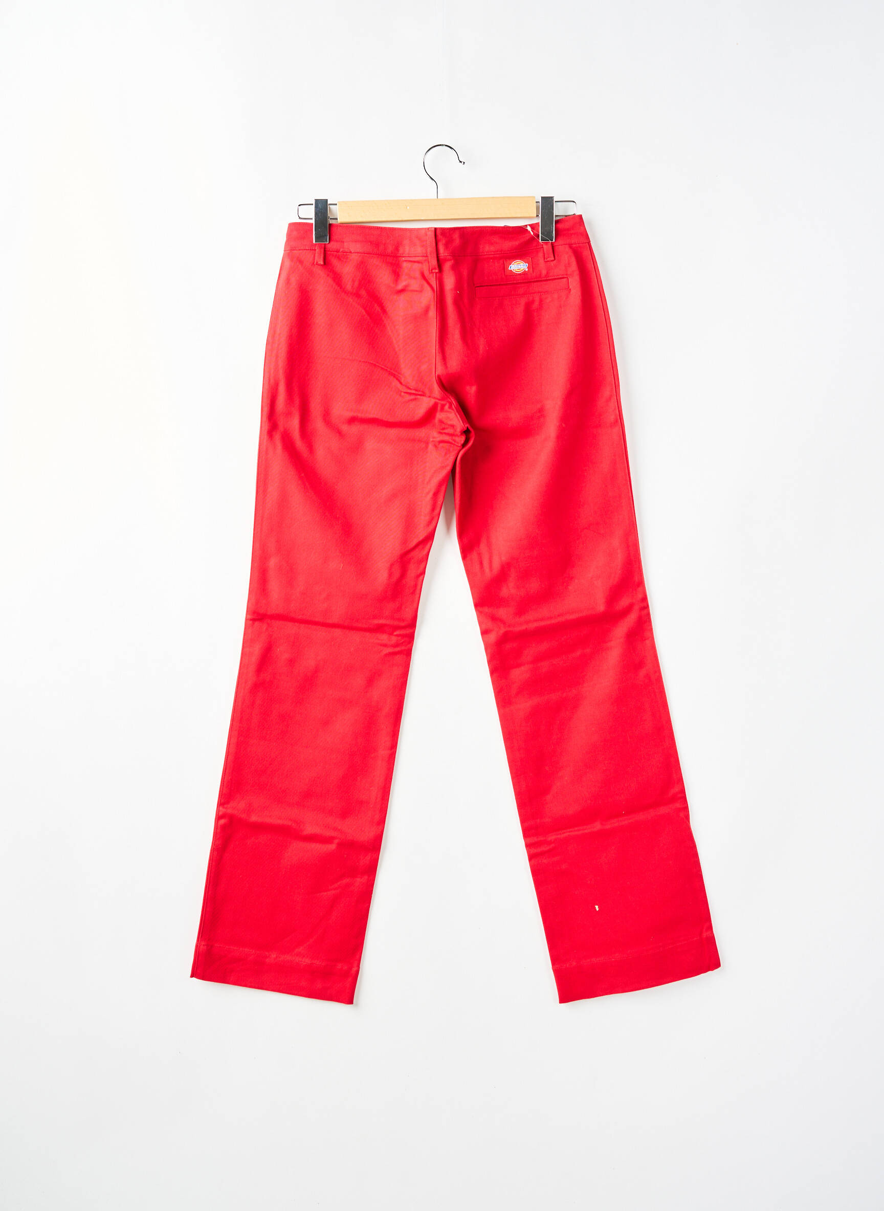 Tiesi kelnė uždarymas su užtrauktuku po mygtuku uždengimu normala dydis raudona DICKIES moteris