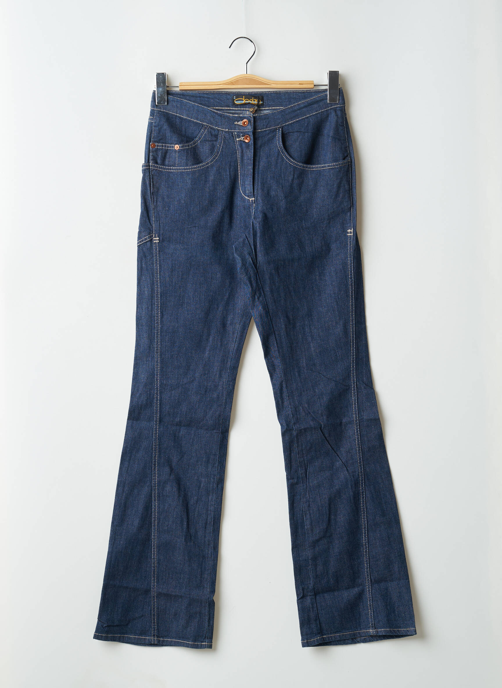 Bootcut džinsai aukšta talija aukšta talija mėlyna TEDDY SMITH moteris