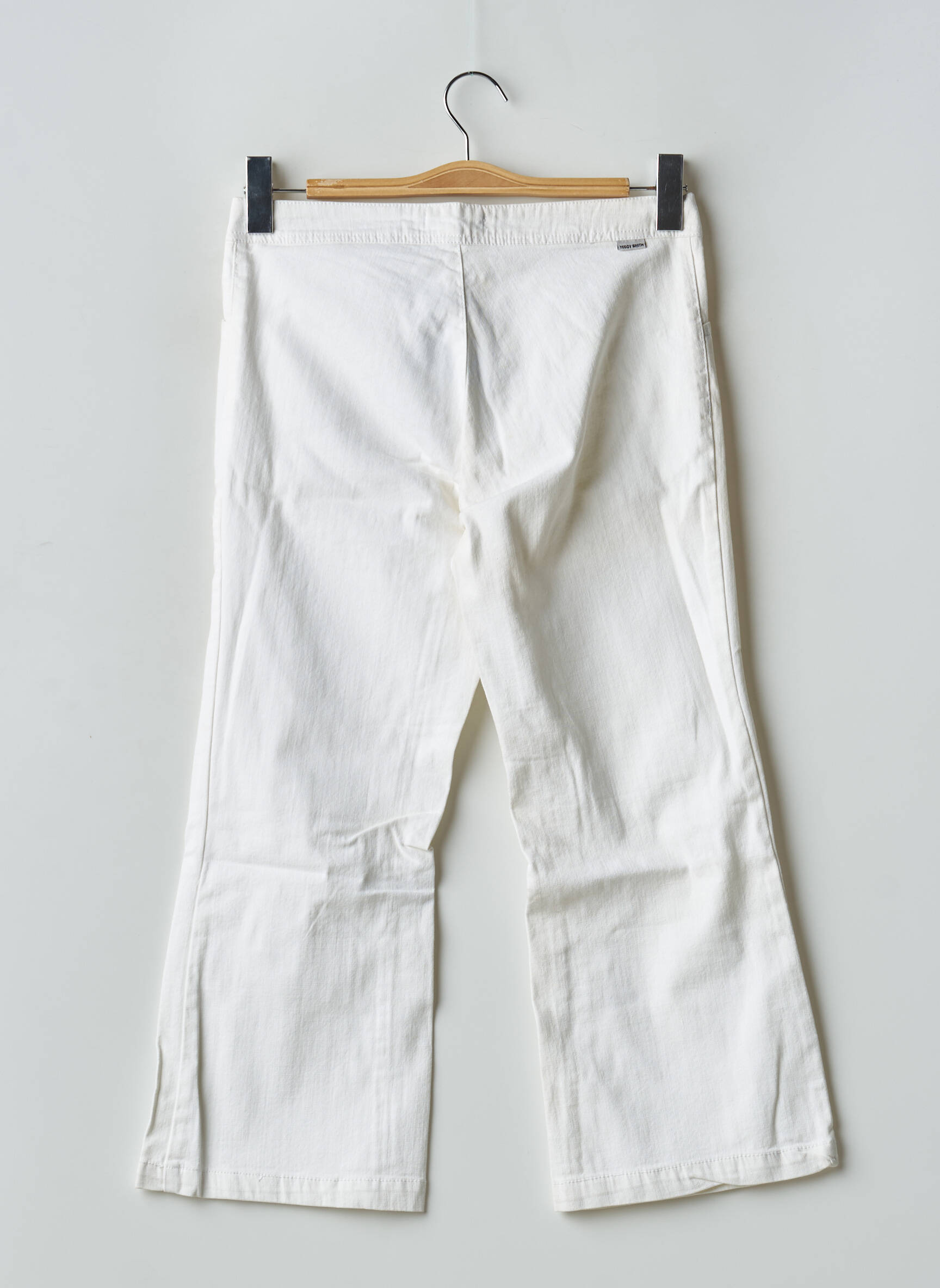 Bootcut džinsai aukšta talija aukšta talija baltas TEDDY SMITH moteris