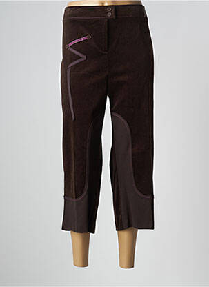 Pusilgių kelnių tiesi kirpimas normala dydis rudas JEAN DELFIN moteris