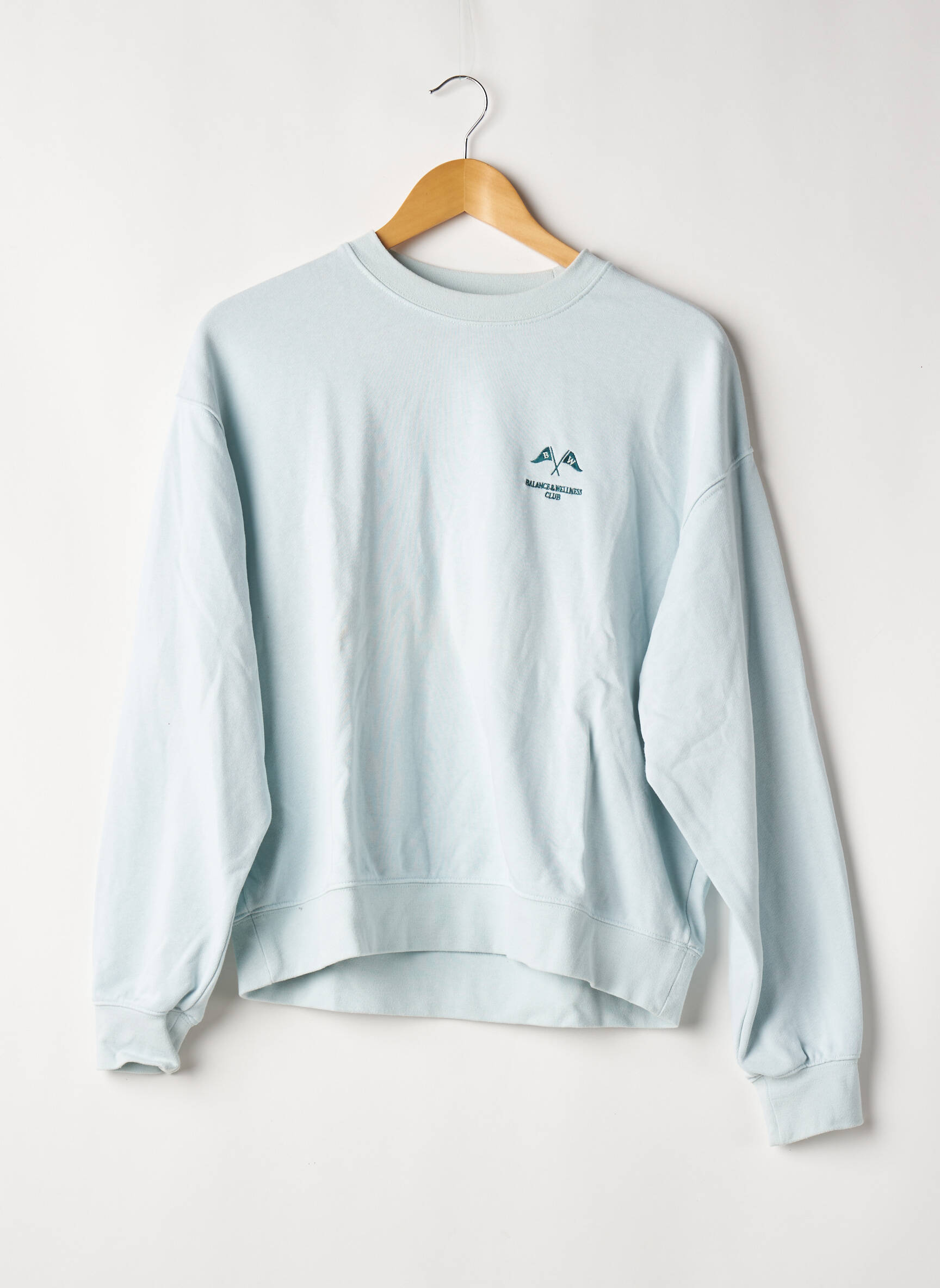 Mikroskopas tamprumas ilgos rankovės mėlyna H&M moteris