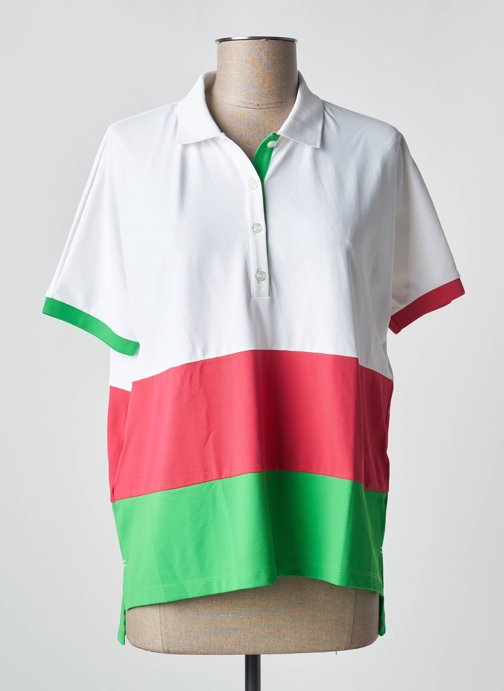Polo tiesi kirpimas trumpas rankovės baltas SAINT JAMES moteris