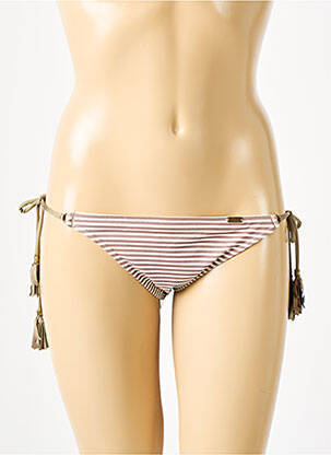 Maudymosi kelnaitės satino efektas bikini rudas BANANA MOON moteris
