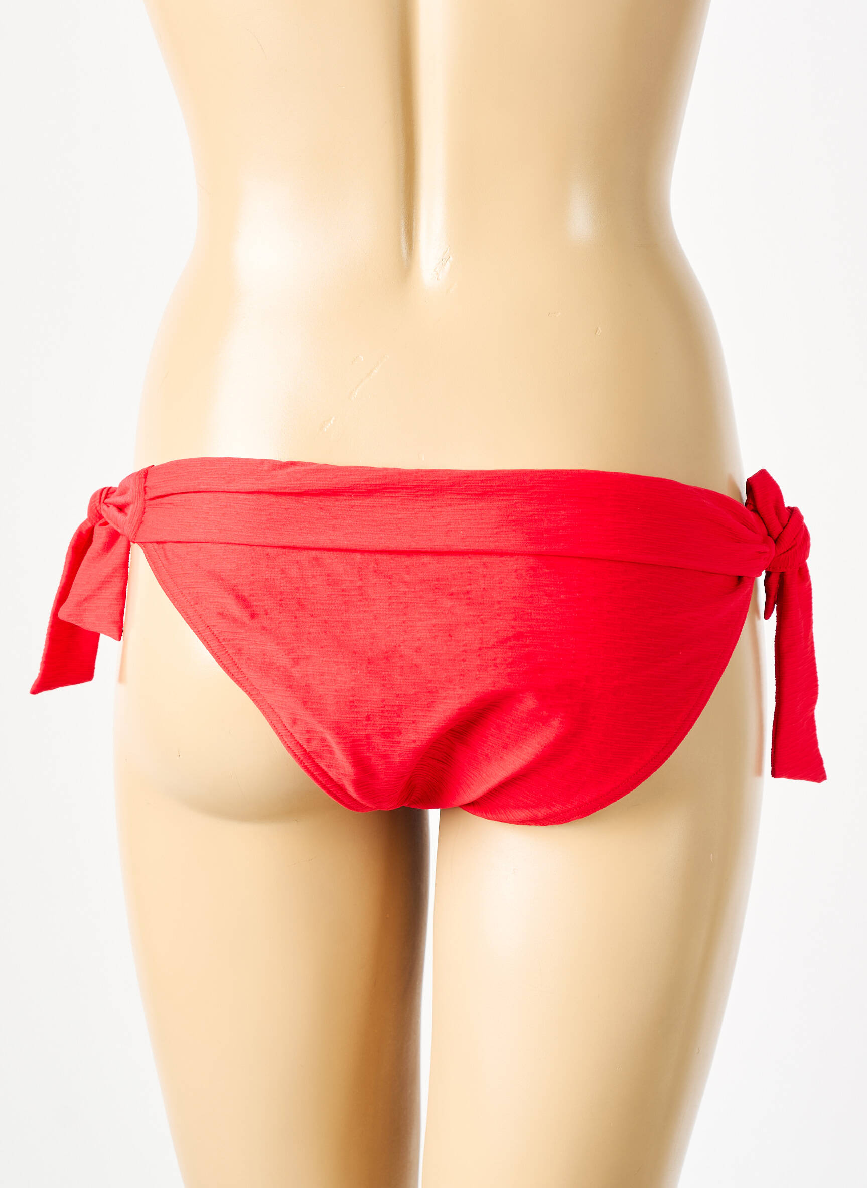Maudymosi kelnaitės satino efektas bikini raudona BANANA MOON moteris