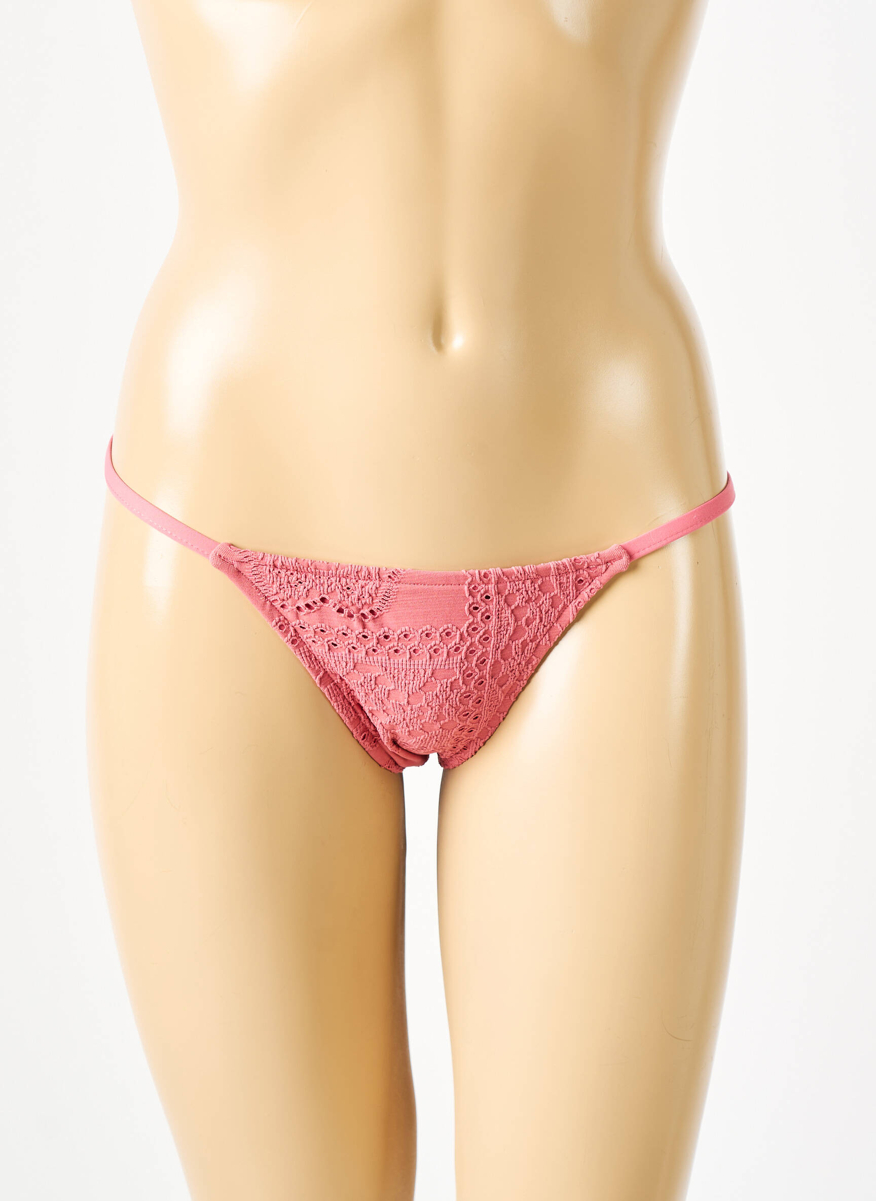 Maudymosi kelnaitės satino efektas bikini rožinė SEAFOLLY moteris