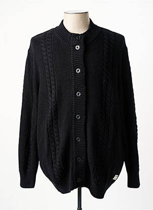 Ilgų rankovių liemenė priekinė mygtukų uždarymo sistema juodas JACK & JONES vyras