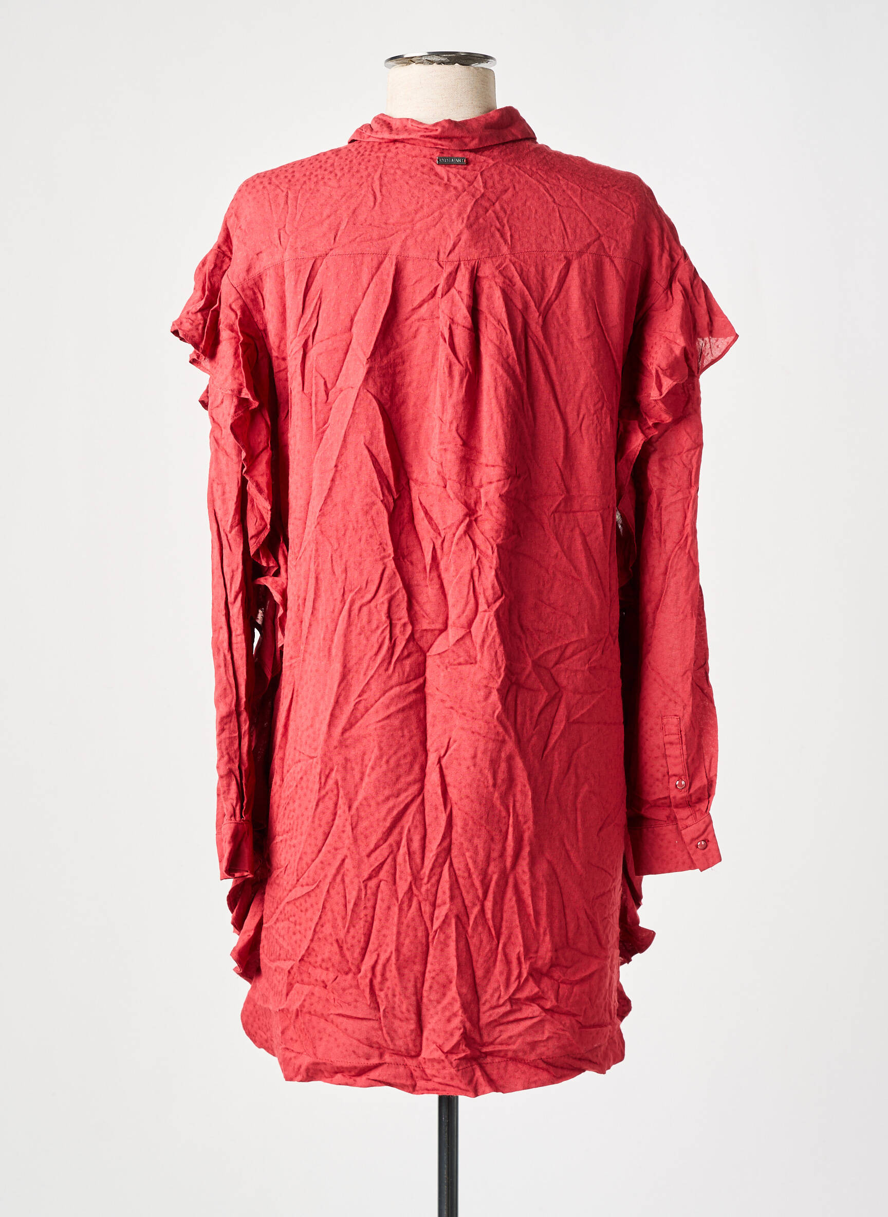 Pusilgių suknelė ilgos rankovės ilgos rankovės raudona PEPE JEANS moteris