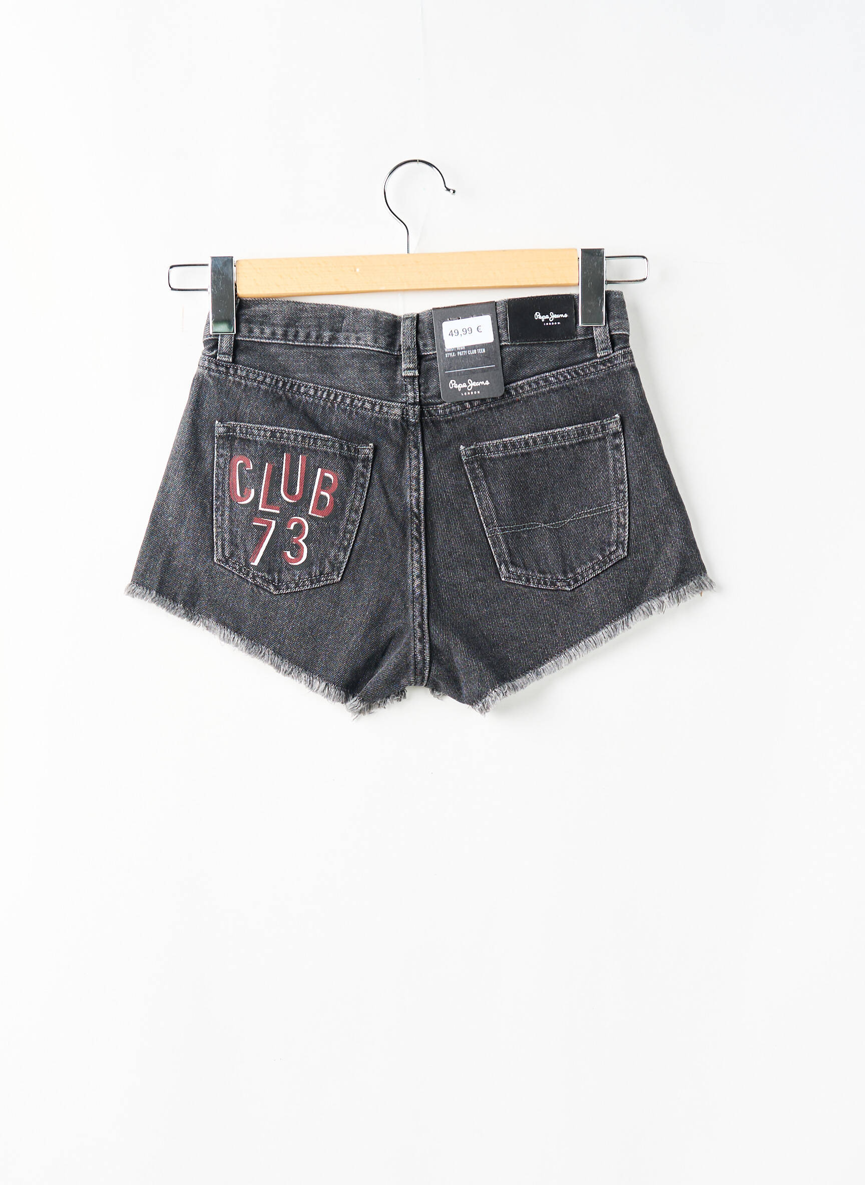 Šortas denimo audinys pilka PEPE JEANS mergina