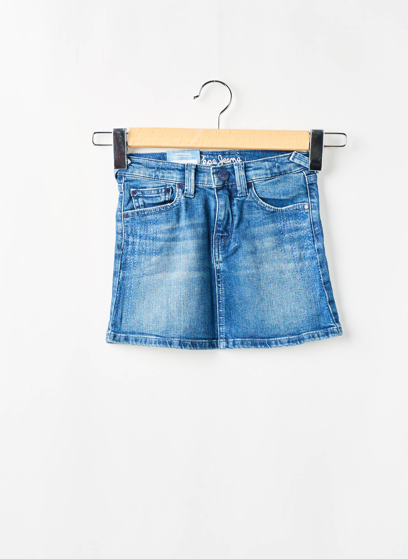 Pusilgis sijonas normala dydis mėlyna PEPE JEANS mergina